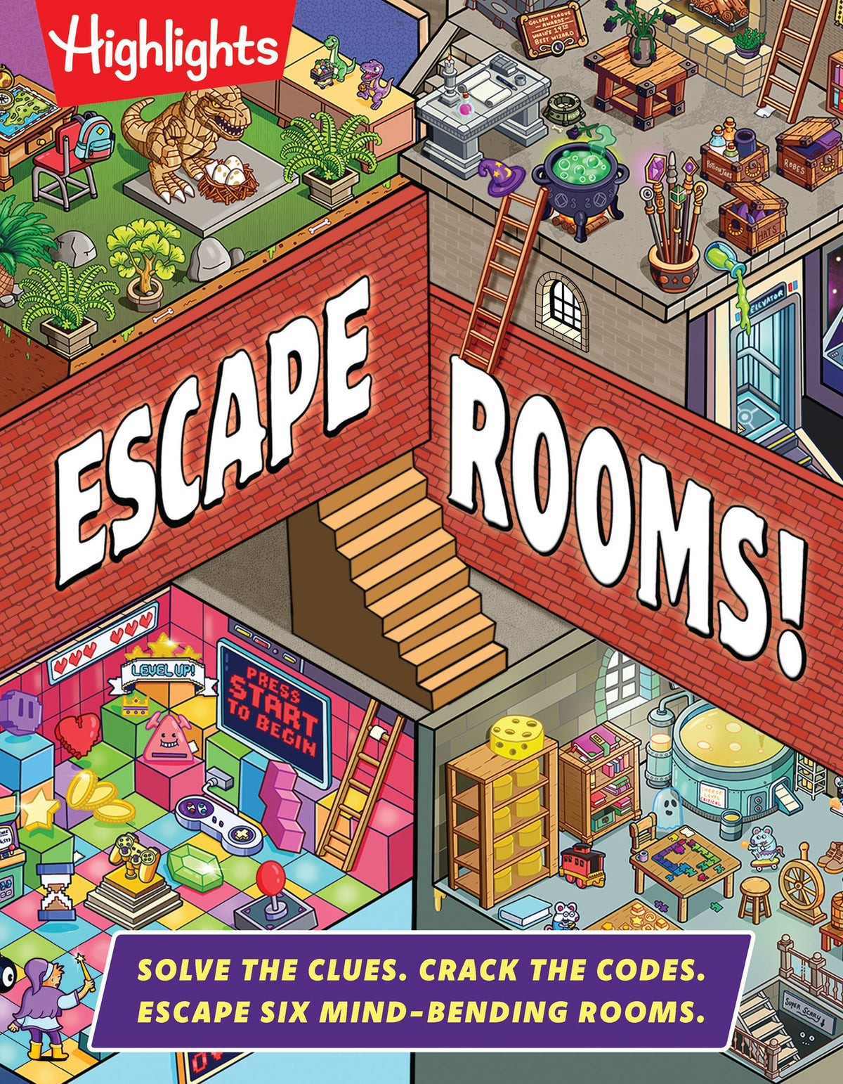 Escape Rooms!: Solve the Clues. Crack the Codes. Escape Six Mind-bending Rooms: Immersive Escape Room Game with Mysteries and Logic Puzzles for Kids 8-12