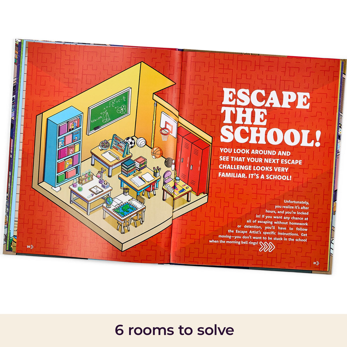 Escape Rooms!: Solve the Clues. Crack the Codes. Escape Six Mind-bending Rooms: Immersive Escape Room Game with Mysteries and Logic Puzzles for Kids 8-12