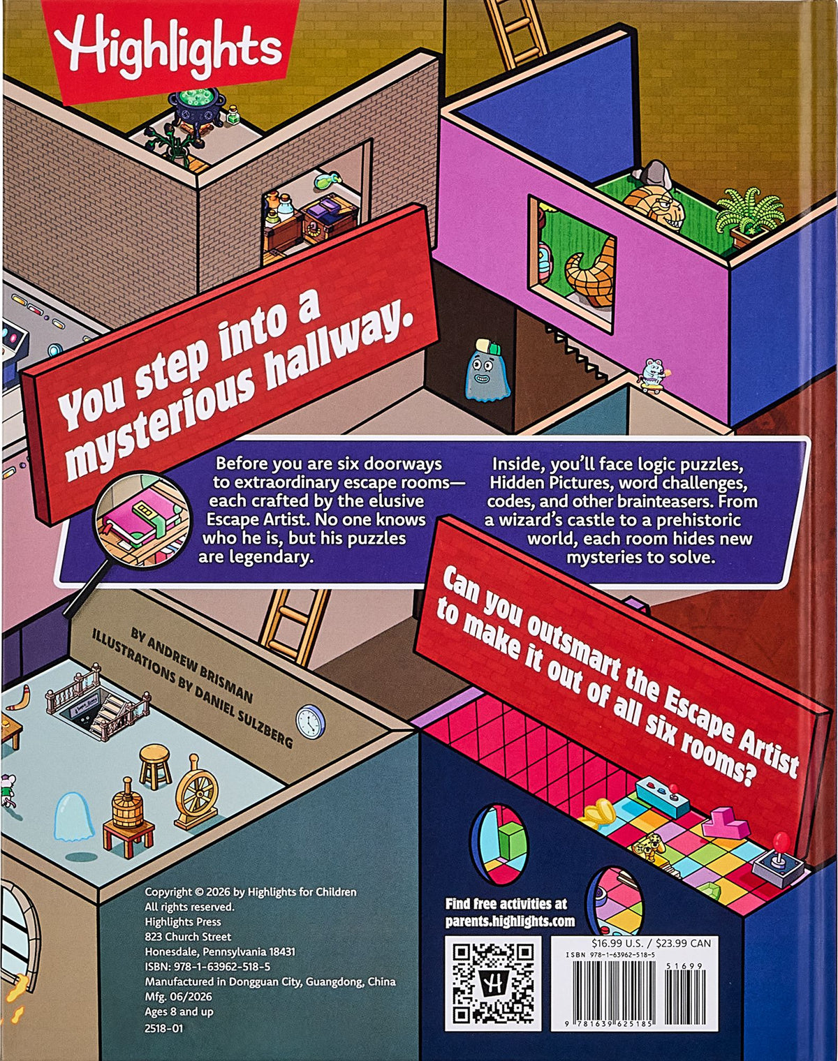 Escape Rooms!: Solve the Clues. Crack the Codes. Escape Six Mind-bending Rooms: Immersive Escape Room Game with Mysteries and Logic Puzzles for Kids 8-12