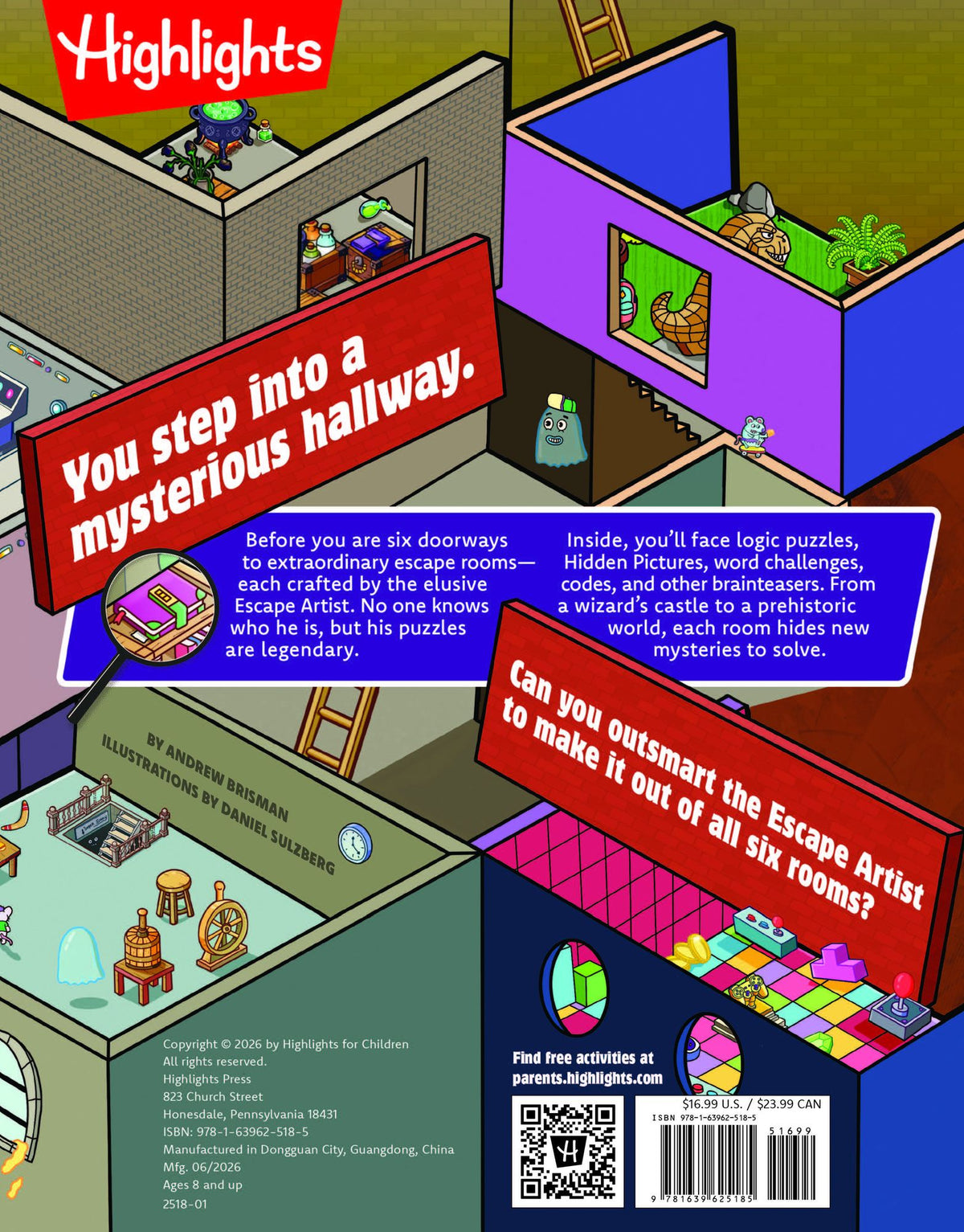 Escape Rooms!: Solve the Clues. Crack the Codes. Escape Six Mind-bending Rooms: Immersive Escape Room Game with Mysteries and Logic Puzzles for Kids 8-12