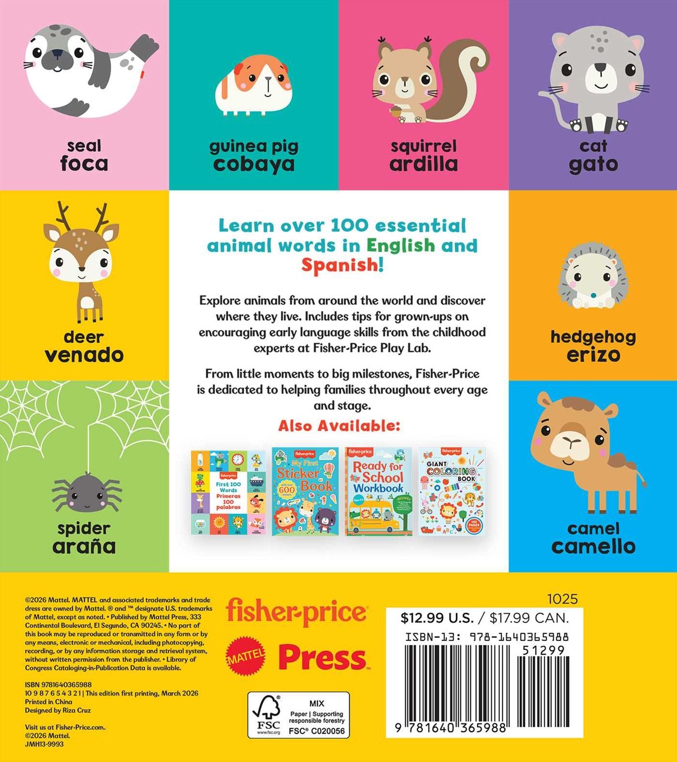 Fisher-Price: First Animal Words (Primeras palabras de animales)