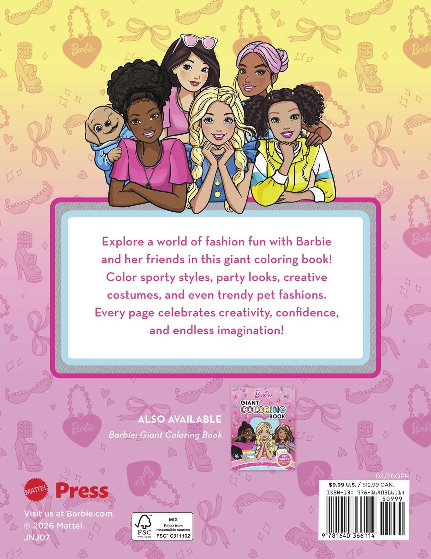 Barbie: Giant Fashion Coloring Book