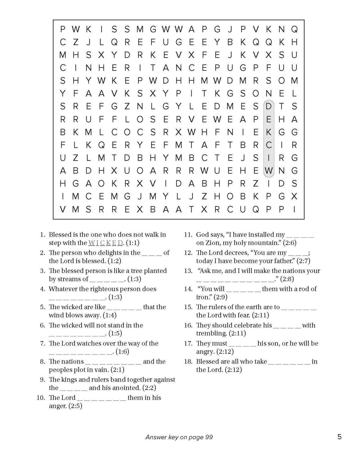 Psalms 1-72: A Word Find Book from Our Daily Bread Ministries