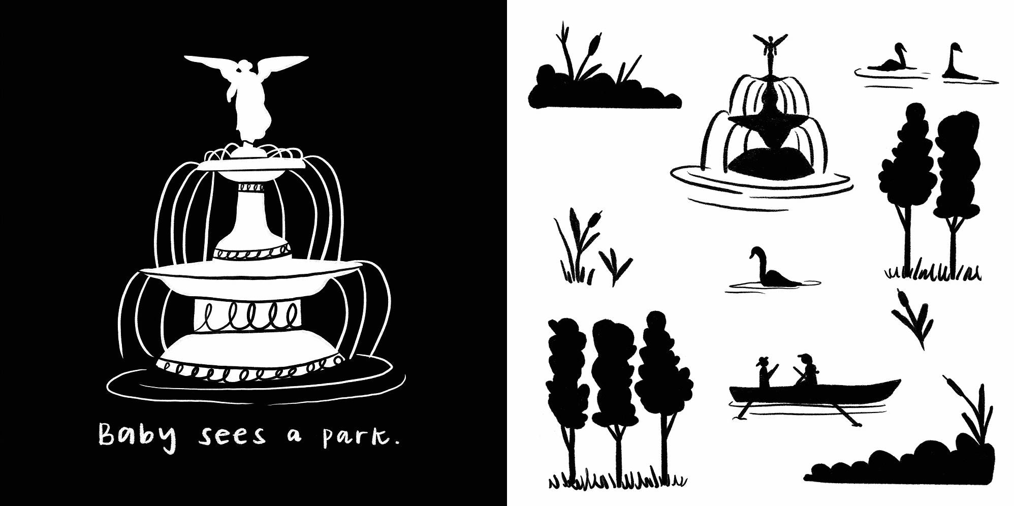 Baby Sees New York City: A High-Contrast Board Book for Babies