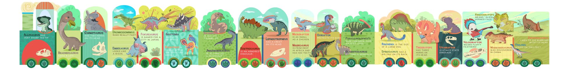 PuzzleTrain: Dinosaurs 26-Piece Puzzle