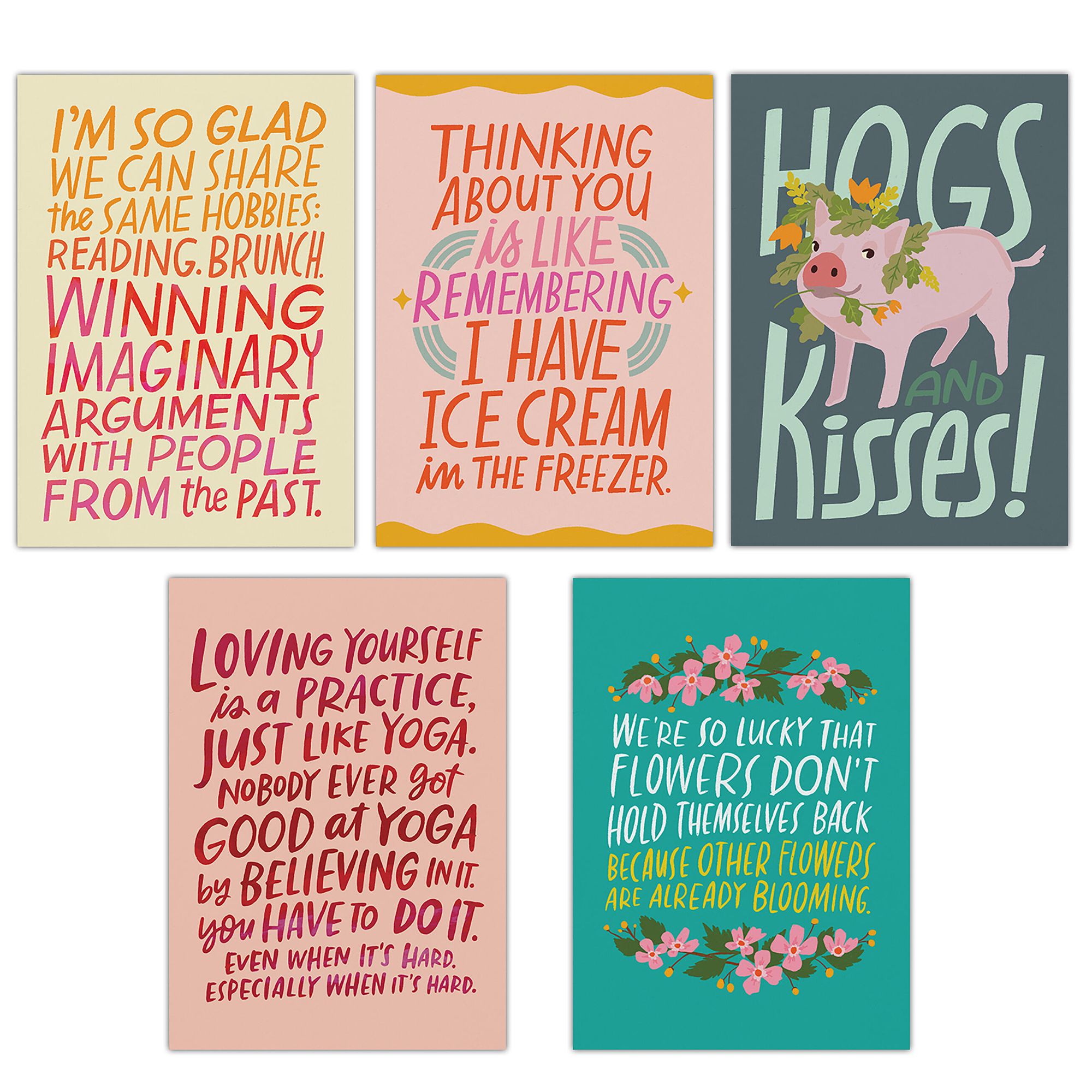 Good Vibes & High Fives Postcard Book