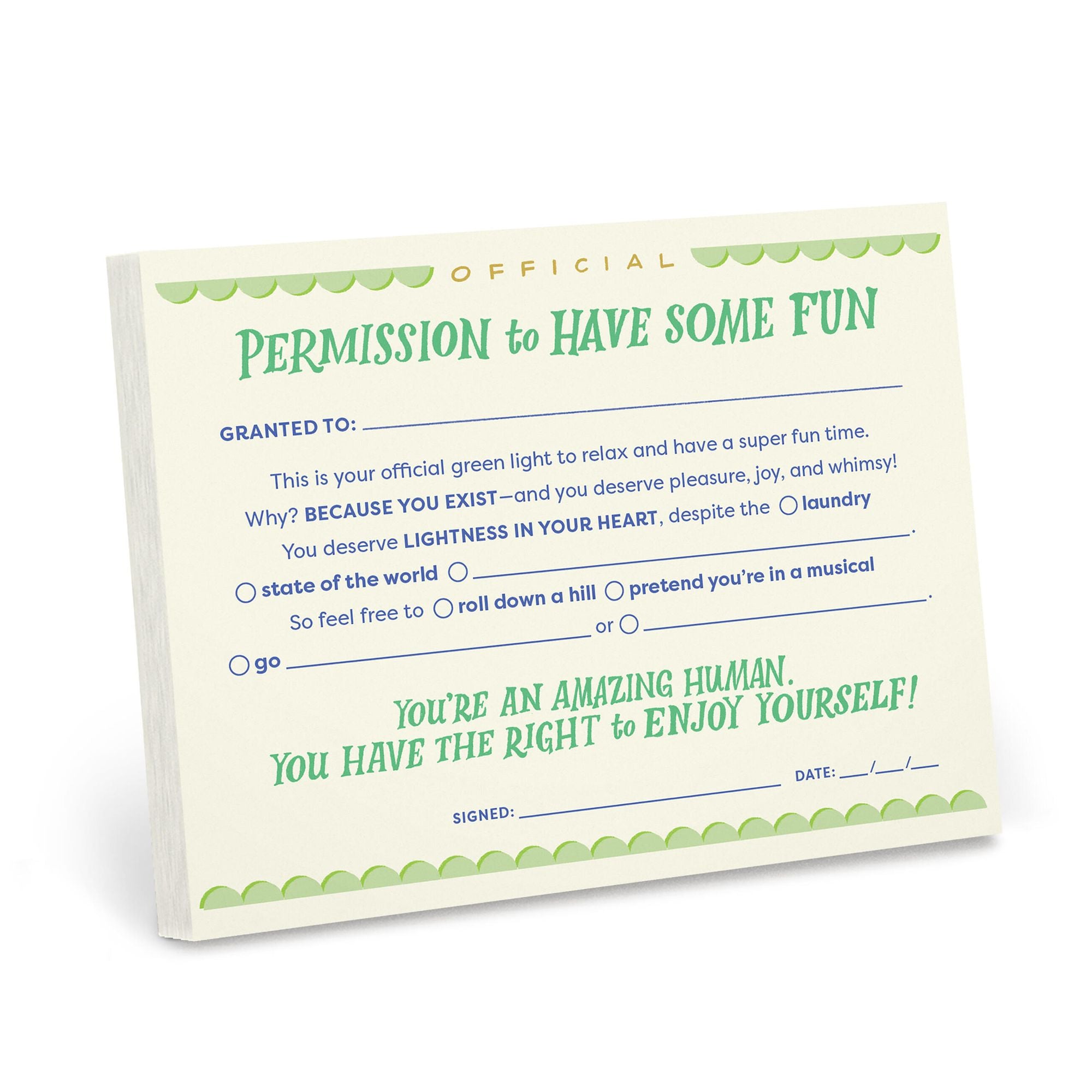 Permission to Have Some Fun Note Pad