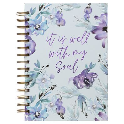 Large Hardcover Journal It Is Well with My Soul Inspirational Wire Bound Notebook W/192 Lined Pages [Hardcover] with Love