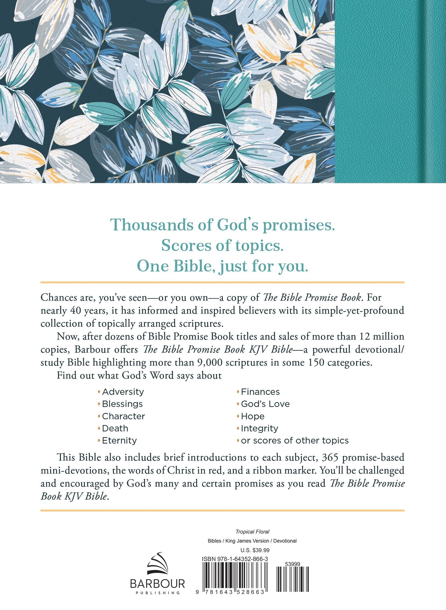 The Bible Promise Book KJV Bible [Tropical Floral]