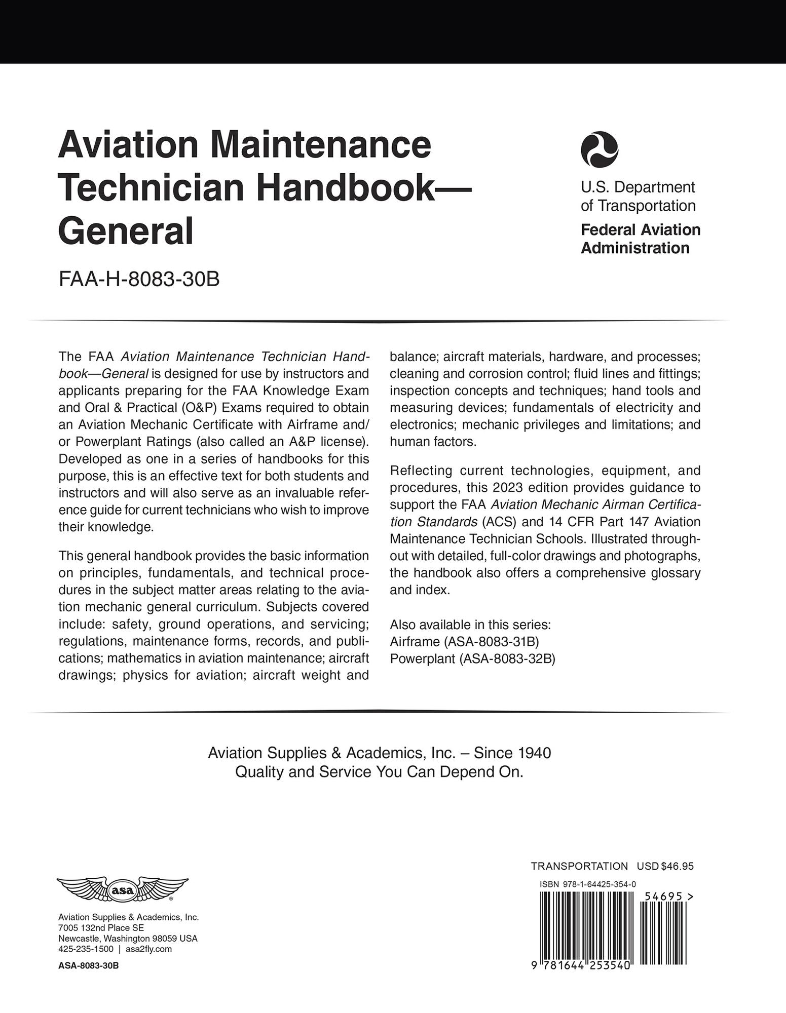 Aviation Maintenance Technician Handbook-General (2026): FAA-H-8083-30B
