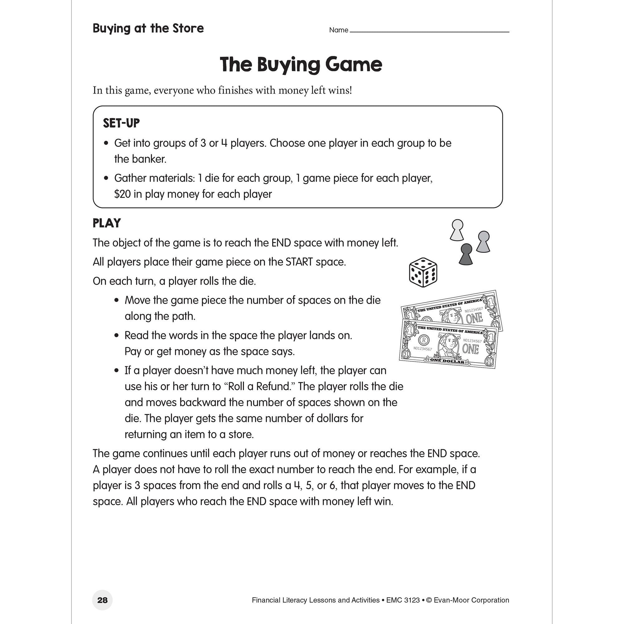 Financial Literacy Lessons And Activities, Grade 3