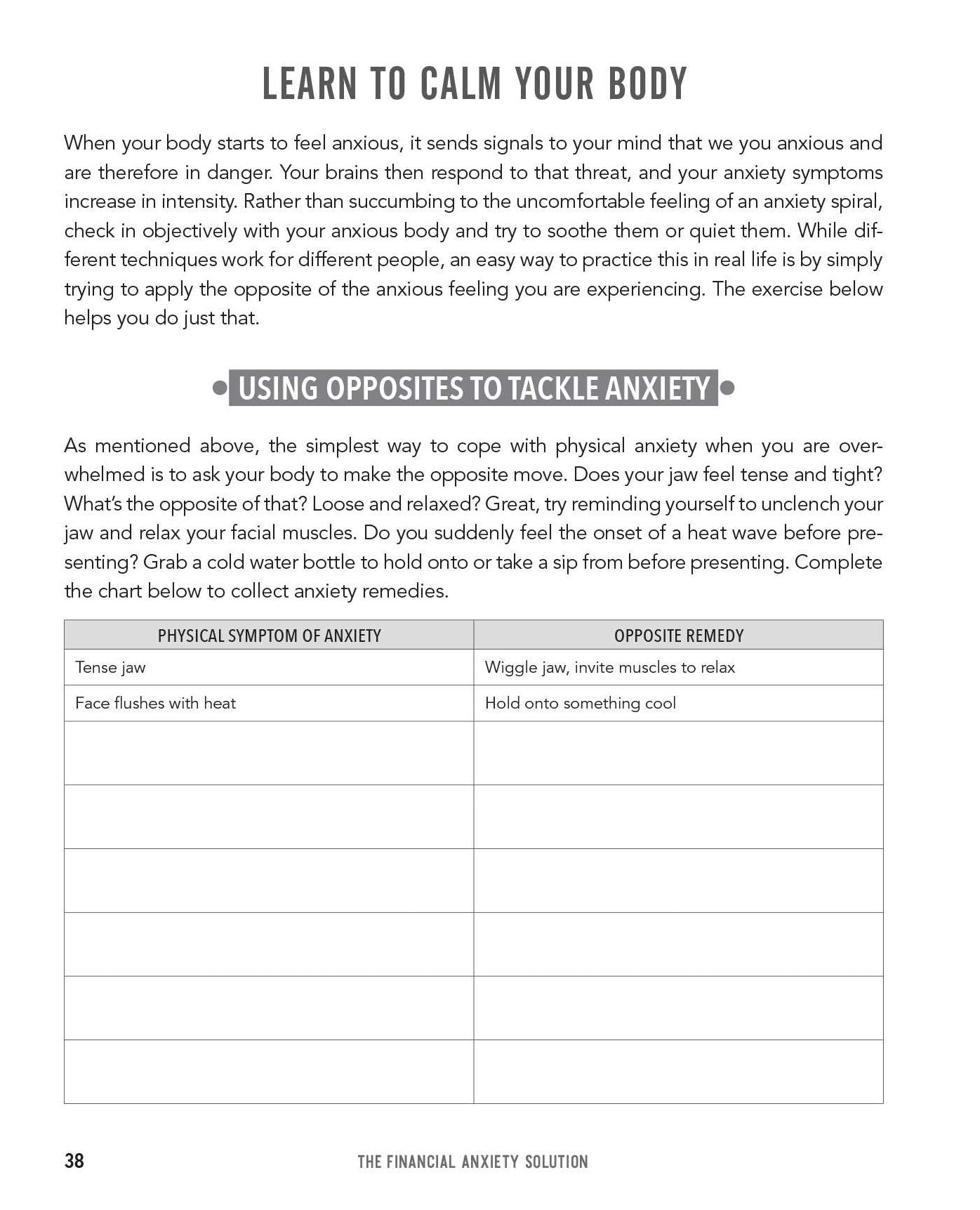 The Financial Anxiety Solution: A Step-by-Step Workbook to Stop Worrying about Money, Take Control of Your Finances, and Live a Happier Life