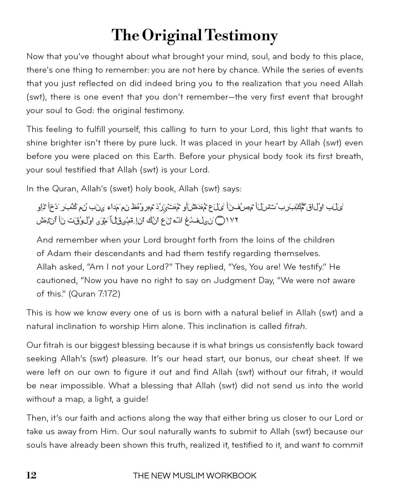 The New Muslim Workbook: The Interactive Guide to Building Your Relationship with Allah through Reflection and Prayer