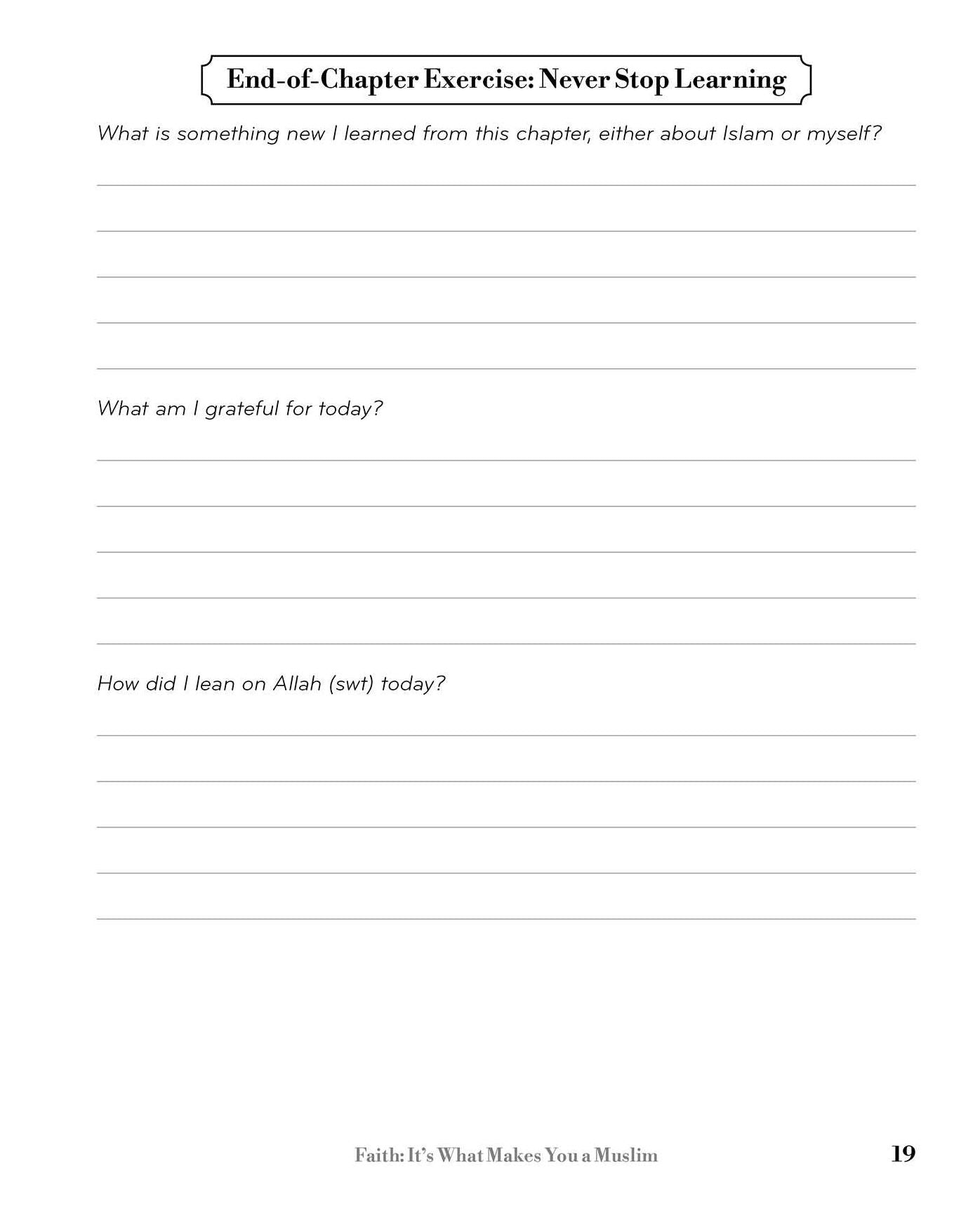 The New Muslim Workbook: The Interactive Guide to Building Your Relationship with Allah through Reflection and Prayer