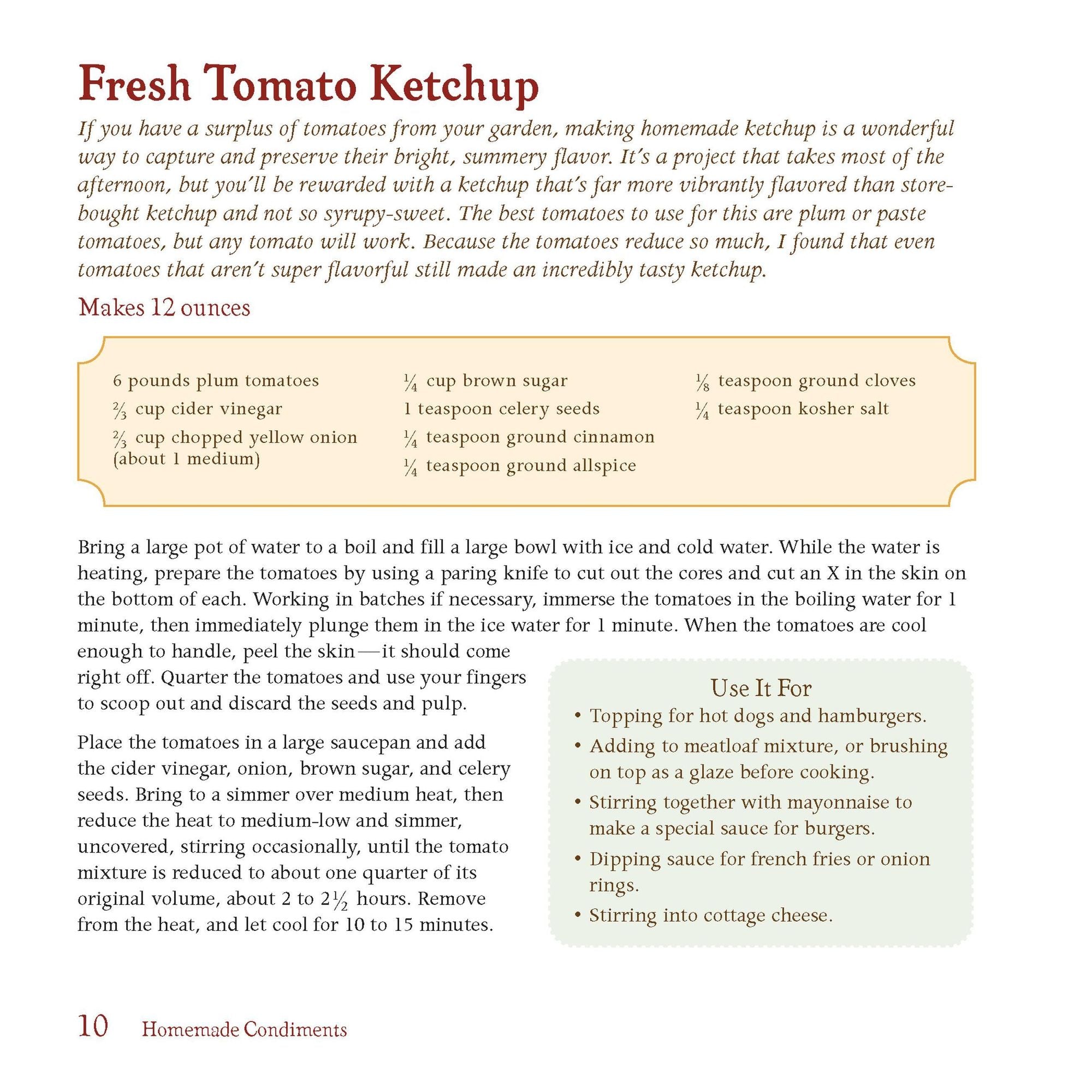 Homemade Condiments: Artisan Recipes Using Fresh, Natural Ingredients