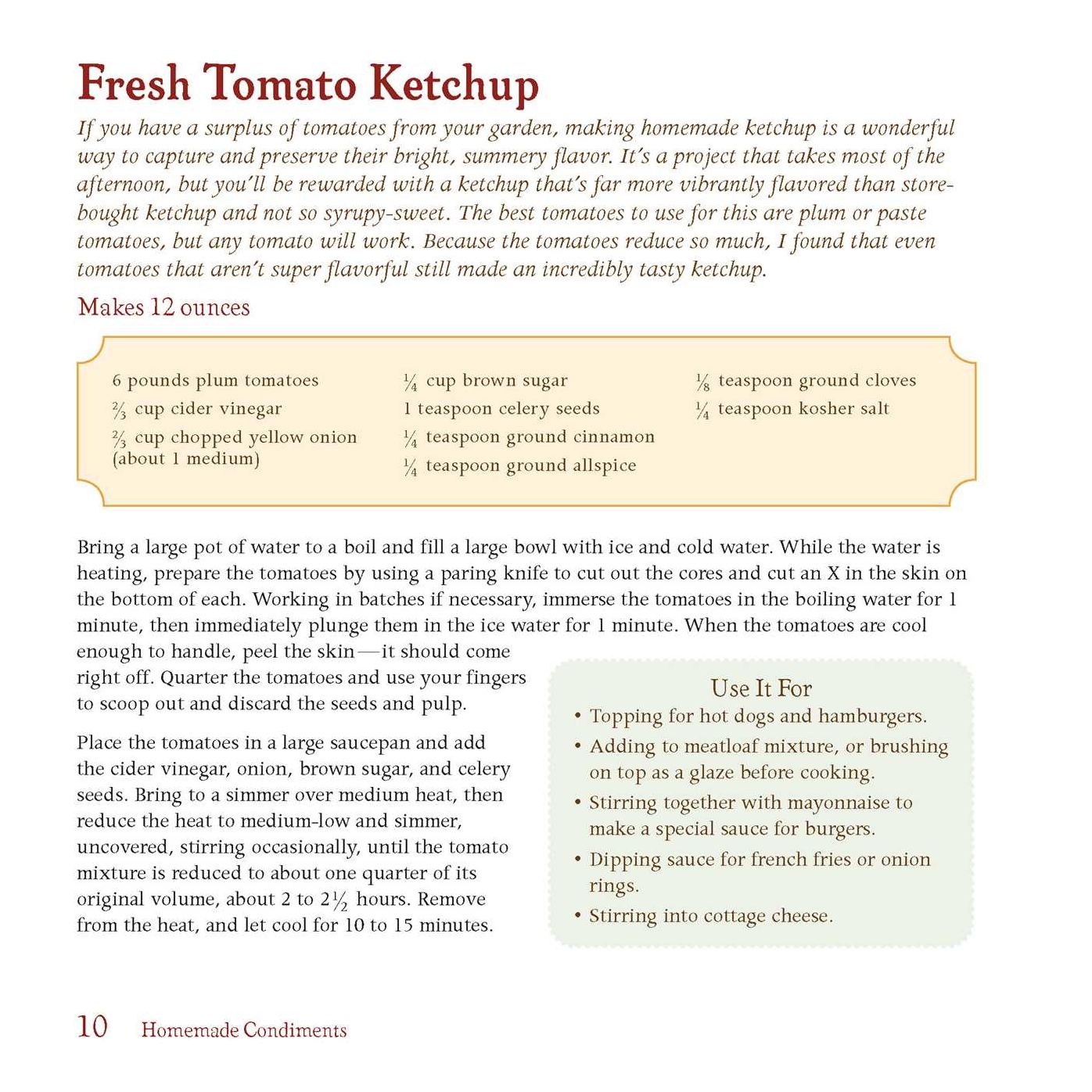 Homemade Condiments: Artisan Recipes Using Fresh, Natural Ingredients