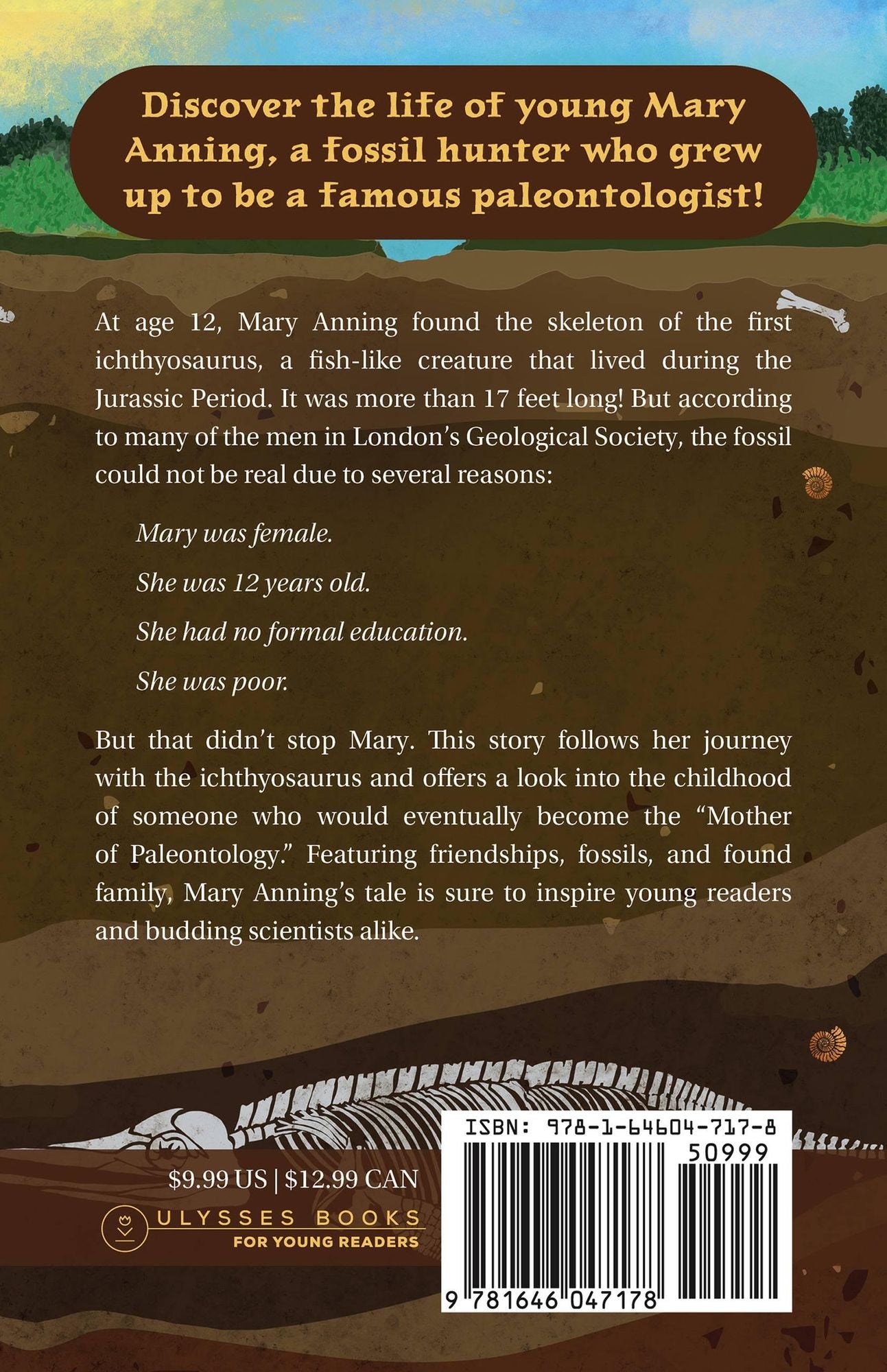 Jurassic Girl: The Adventures of Mary Anning, Paleontologist and the First Female Fossil Hunter (Dinosaur books for kids 8-12)