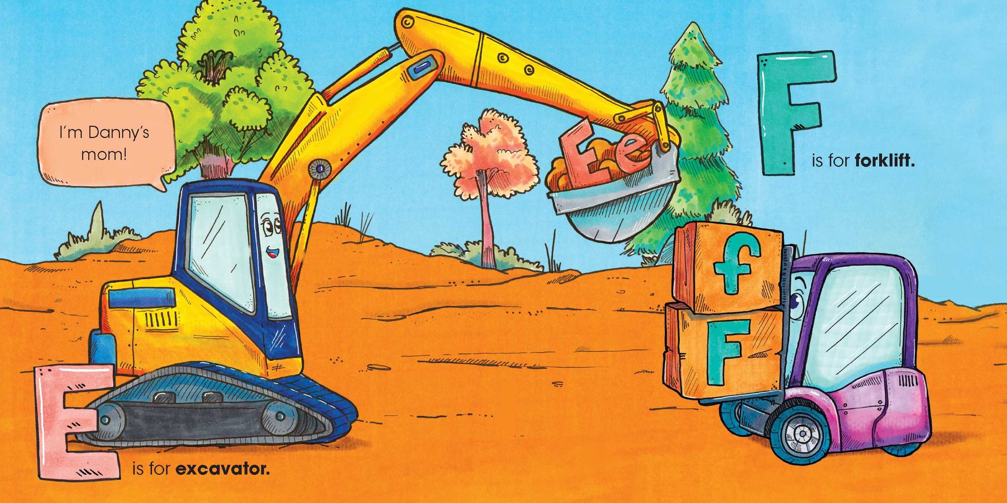Danny the Digger Learns the ABCs: Practice the Alphabet with Bulldozers, Cranes, Dump Trucks, and more Construction Site Vehicles!