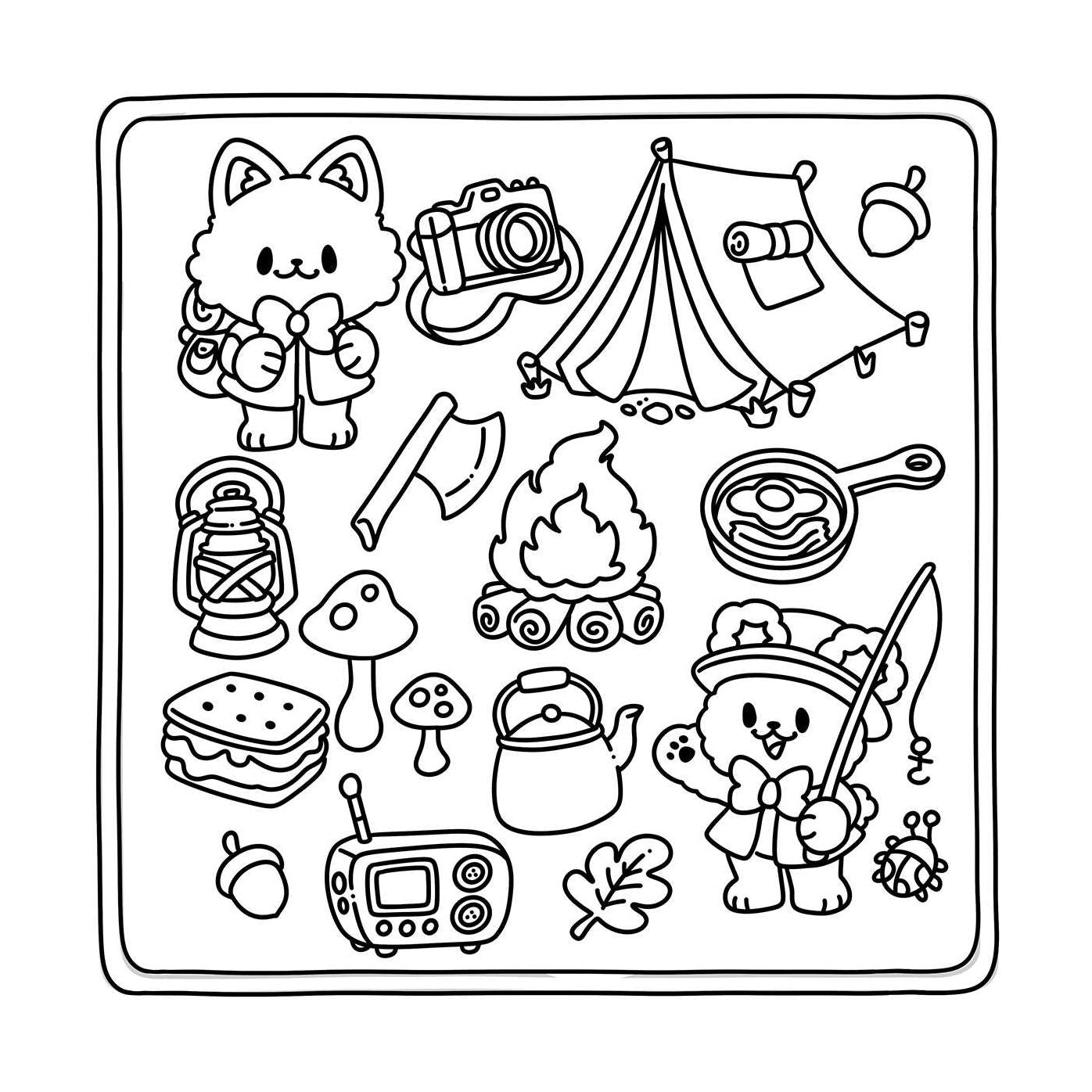 The Bumbleberry Hollows Coloring Book: Color Your Way Through Sweet Treats and Kawaii Characters