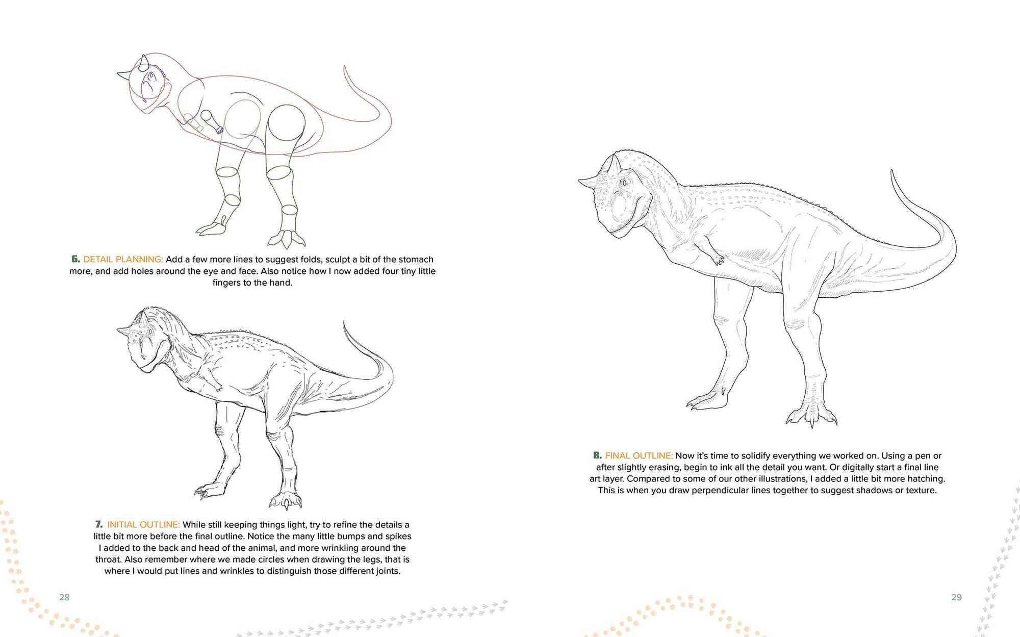Drawing Dinosaurs: How to Draw Scientifically Accurate Prehistoric Creatures, Including T.rex, Stegosaurus, Velociraptor, Spinosaurus, and More (How to Draw Books)