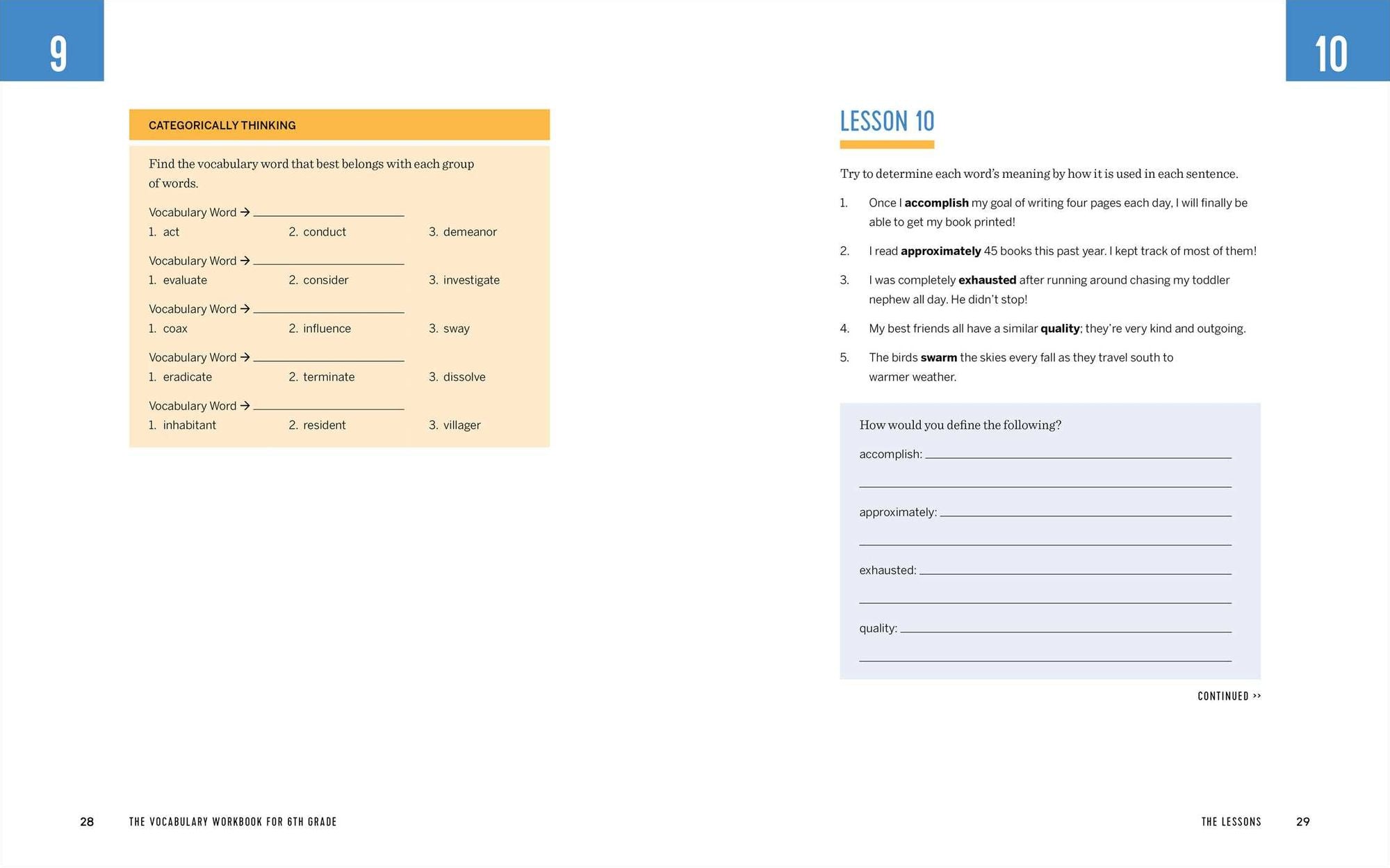 The Vocabulary Workbook for 6th Grade: Weekly Activities to Boost Your Word Power