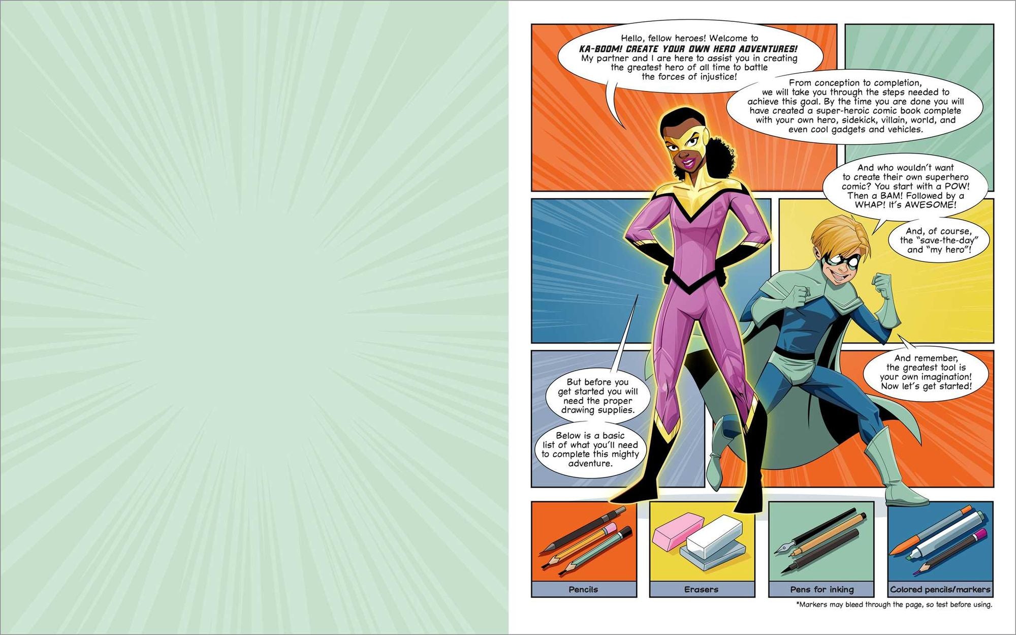 Ka-boom! Create Your Own Hero Adventures: A Blank Comic Book for Kids