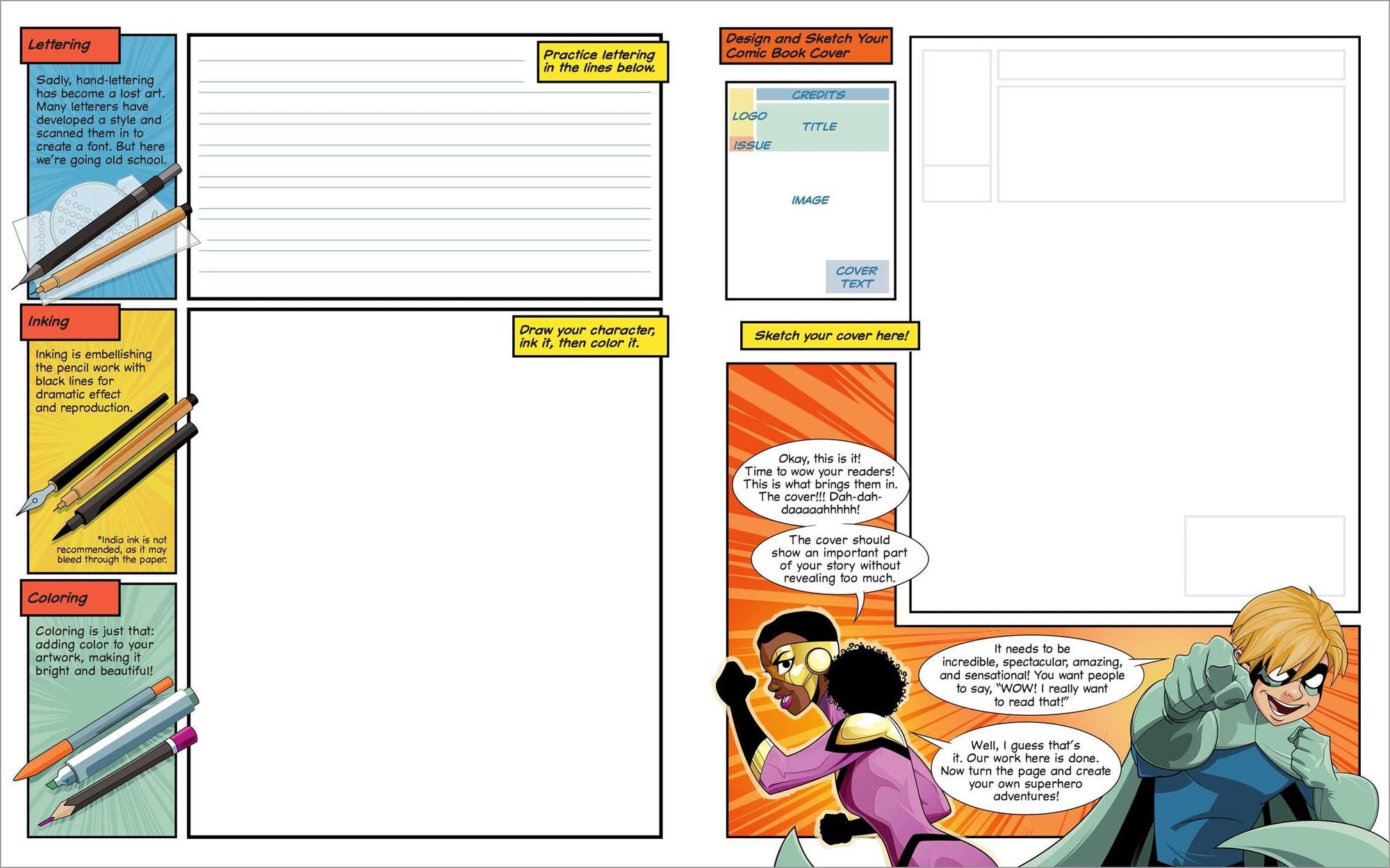 Ka-boom! Create Your Own Hero Adventures: A Blank Comic Book for Kids