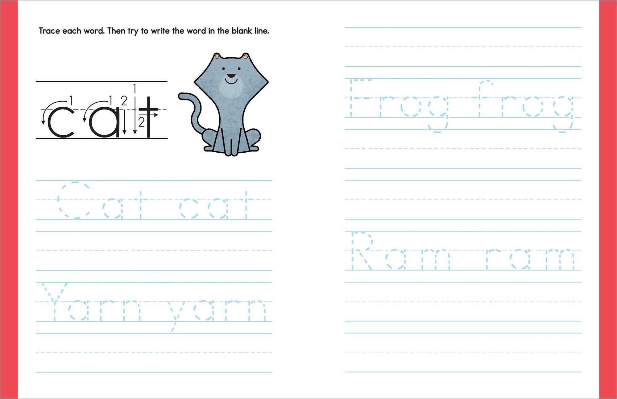 My First Alphabet Tracing Workbook: Practice Pen Control with ABCs and Animal Words