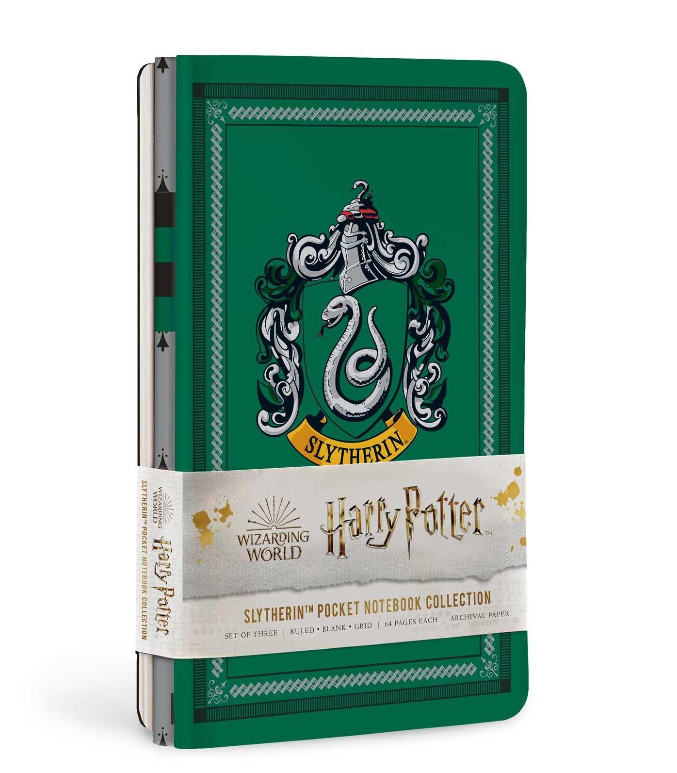 Harry Potter: Slytherin Pocket Notebook Collection (Set of 3)