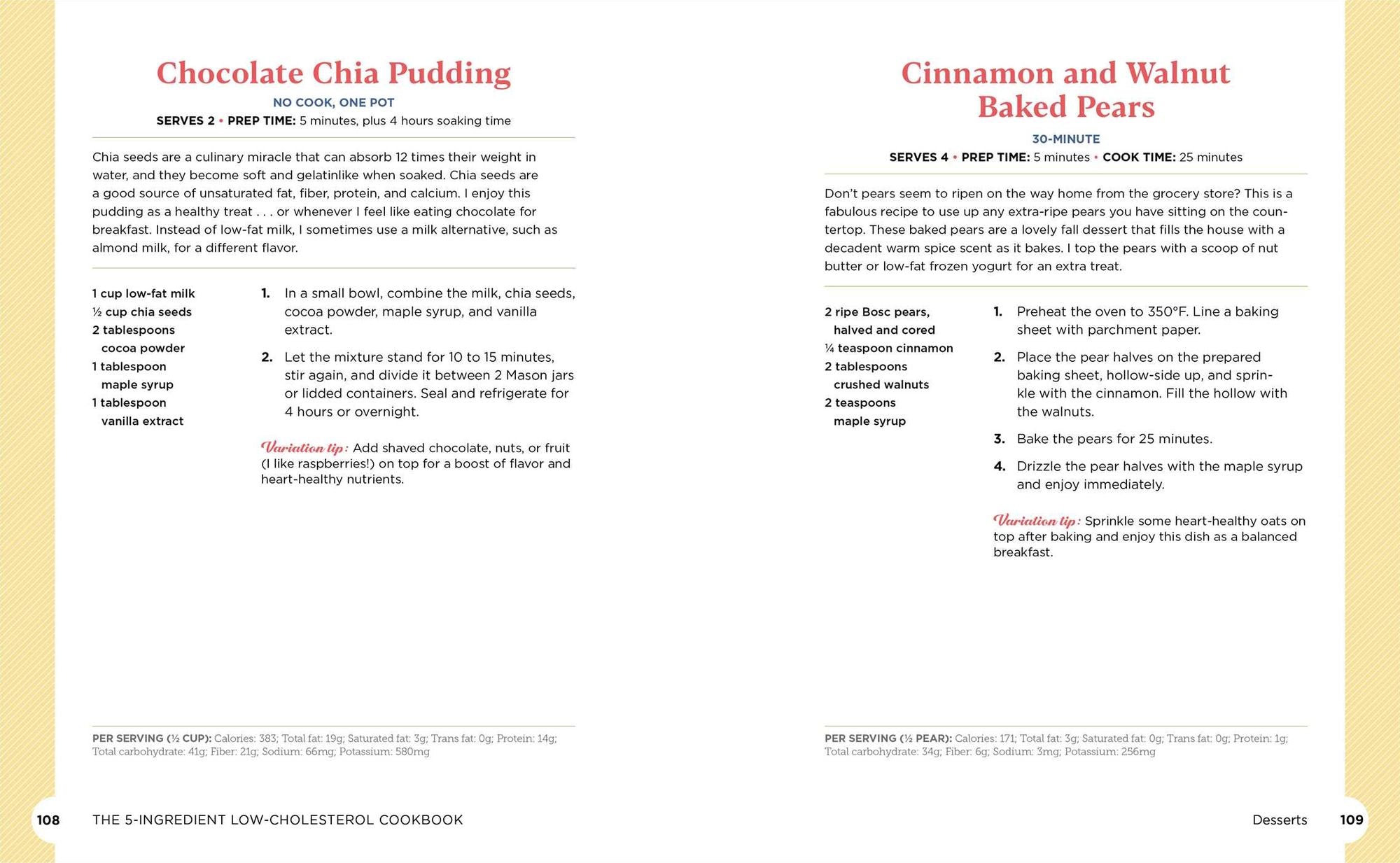 The 5-Ingredient Low-Cholesterol Cookbook: 85 Heart-Healthy Recipes