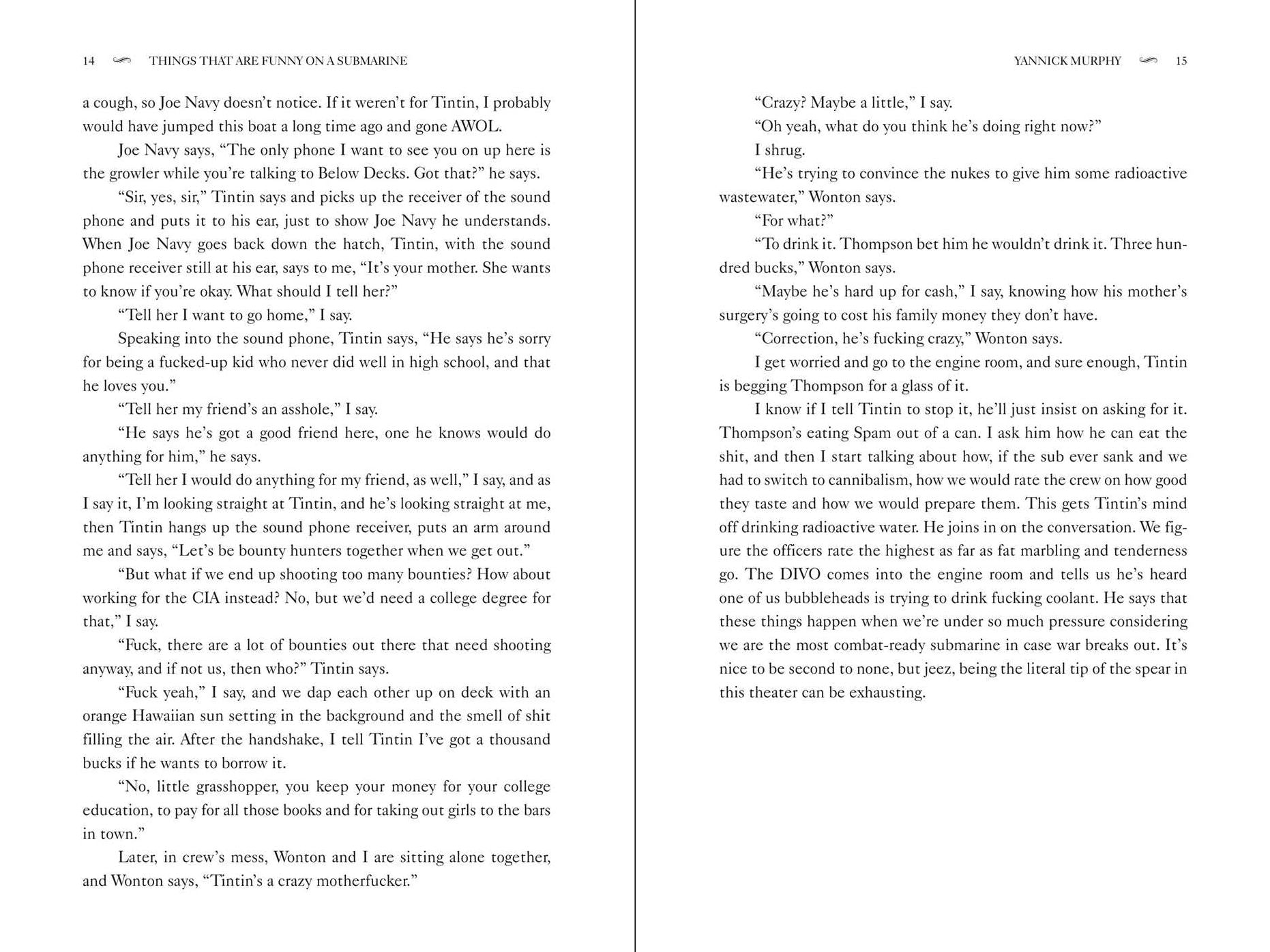 Things That Are Funny on a Submarine But Not Really: A Novel