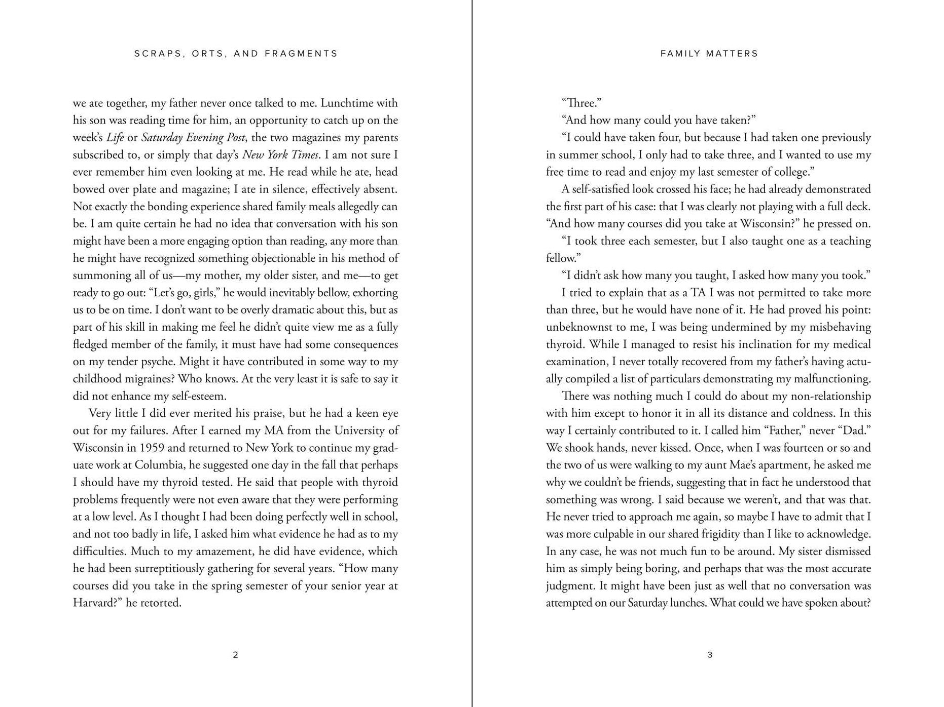 Scraps, Orts, and Fragments: Pieces of a Life