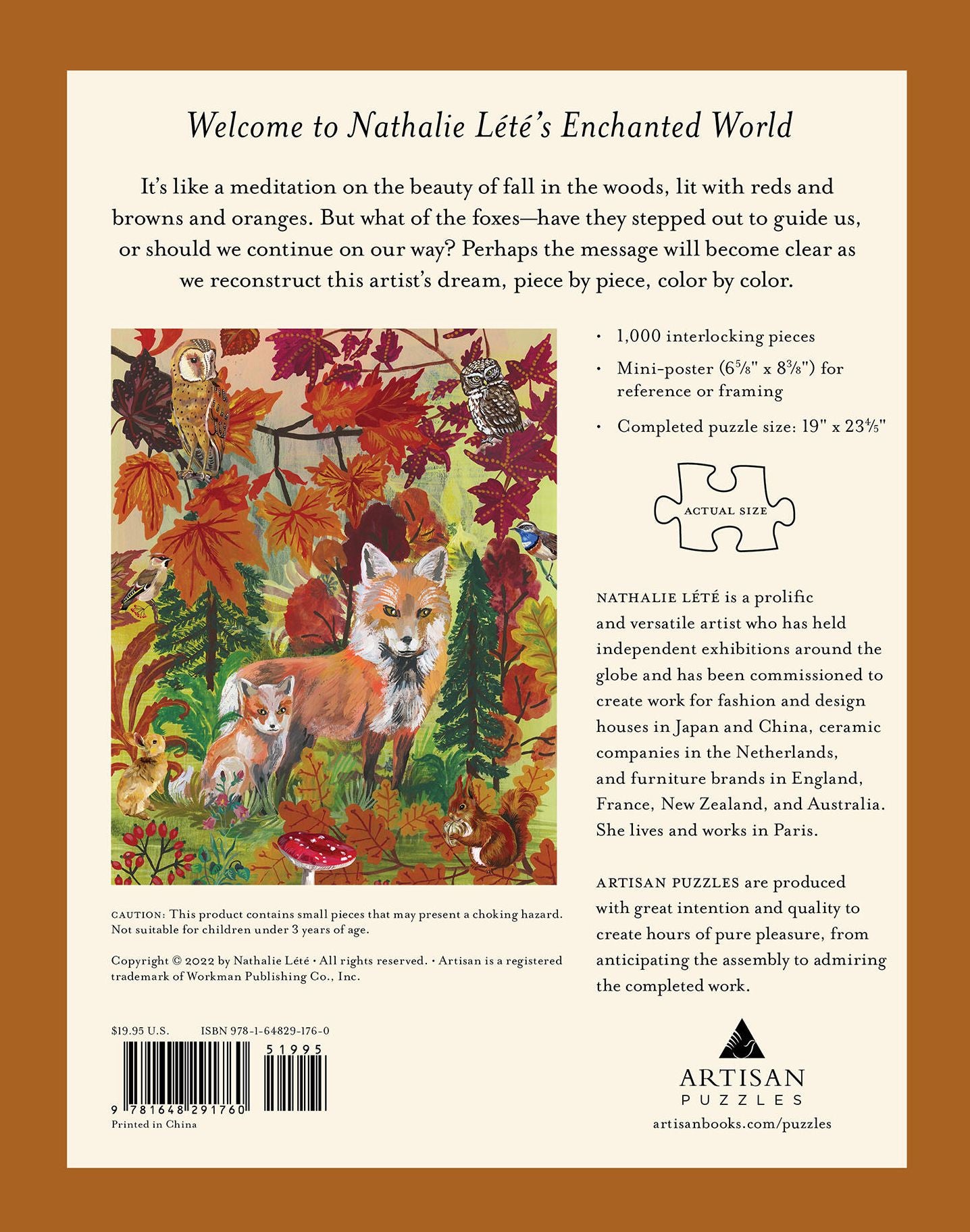 Nathalie Lete: Fall Foxes 1,000-Piece Puzzle