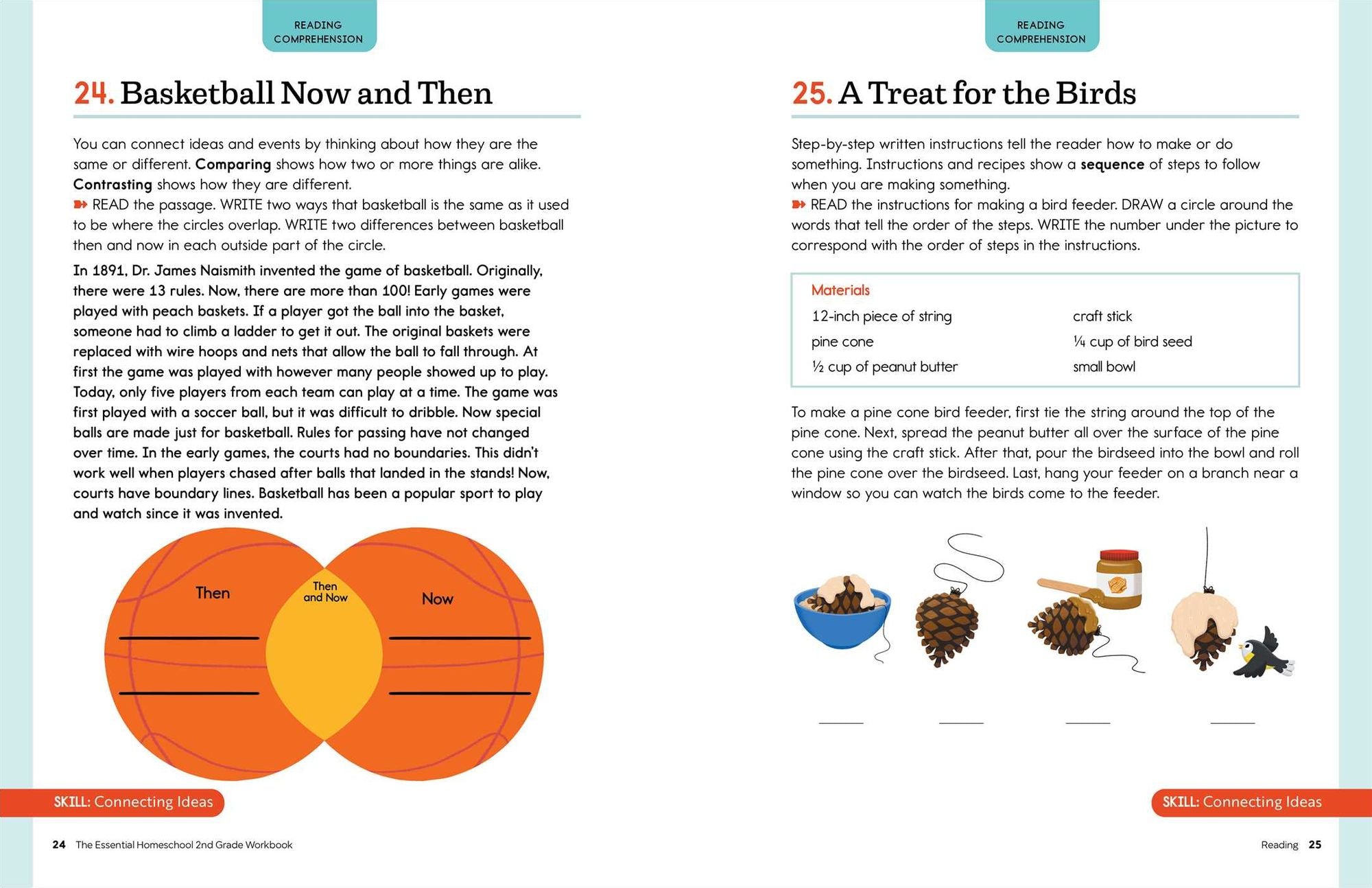 The Essential Homeschool 2nd Grade Workbook: 135 Fun Curriculum-Based Exercises to Build Skills in Reading, Writing, and Math