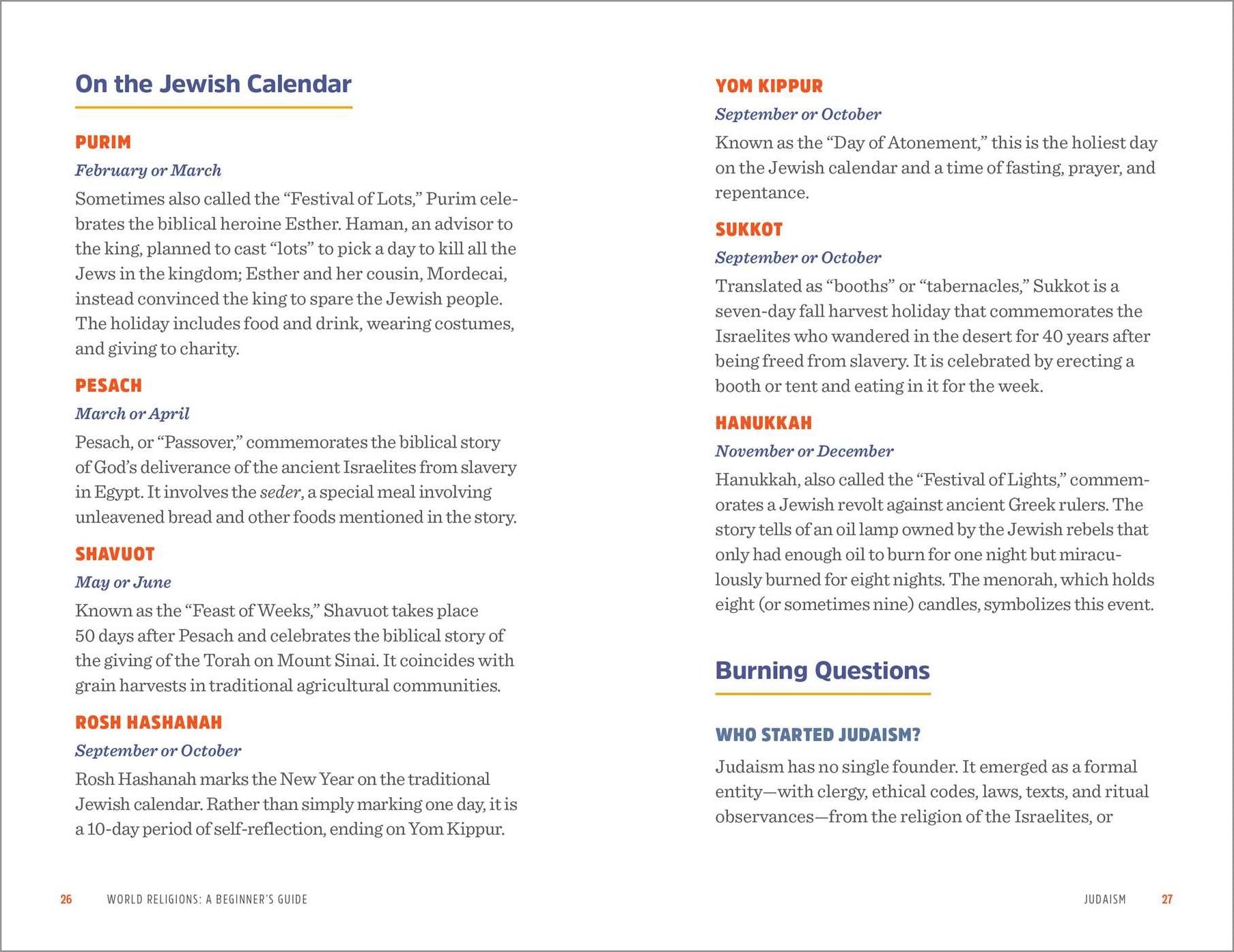 World Religions: A Beginner's Guide: Questions and Answers for Humanity's 7 Oldest and Largest Faiths