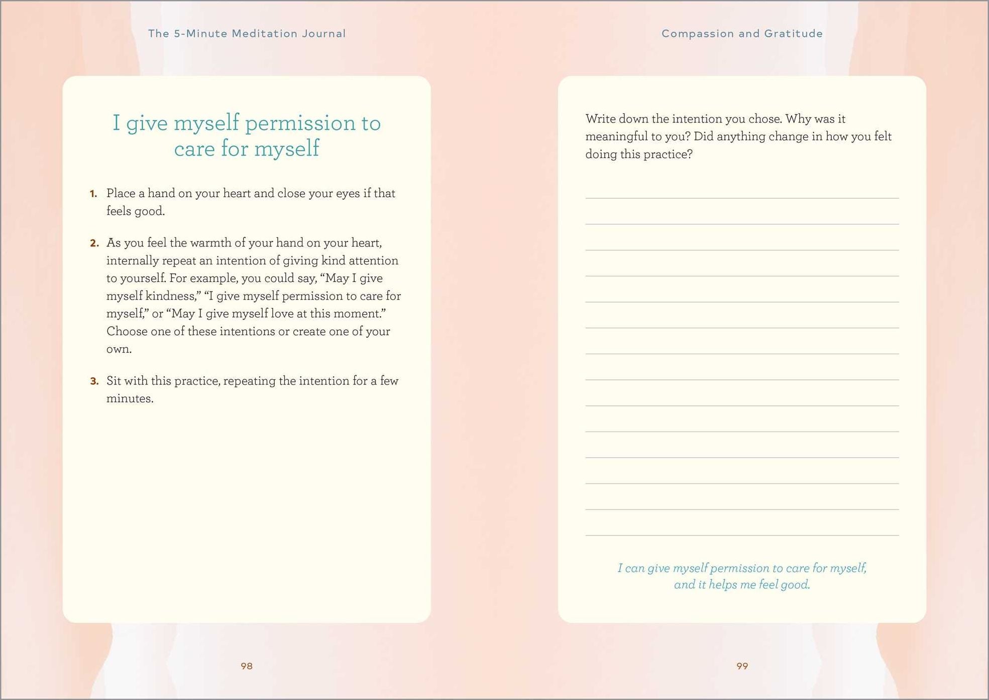The 5-Minute Meditation Journal: Quick Guided Meditations for a Calmer, Happier You
