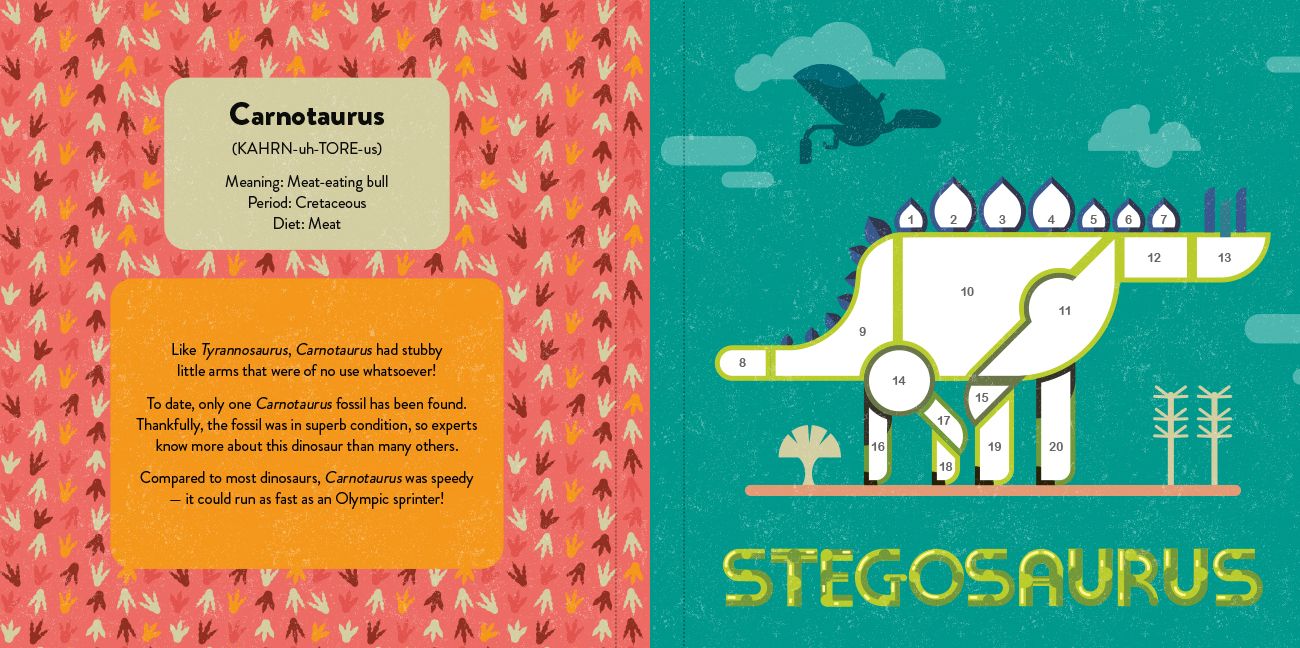 Color with Stickers: Dinosaurs: 10 Pictures to Make - Includes Fun Facts!