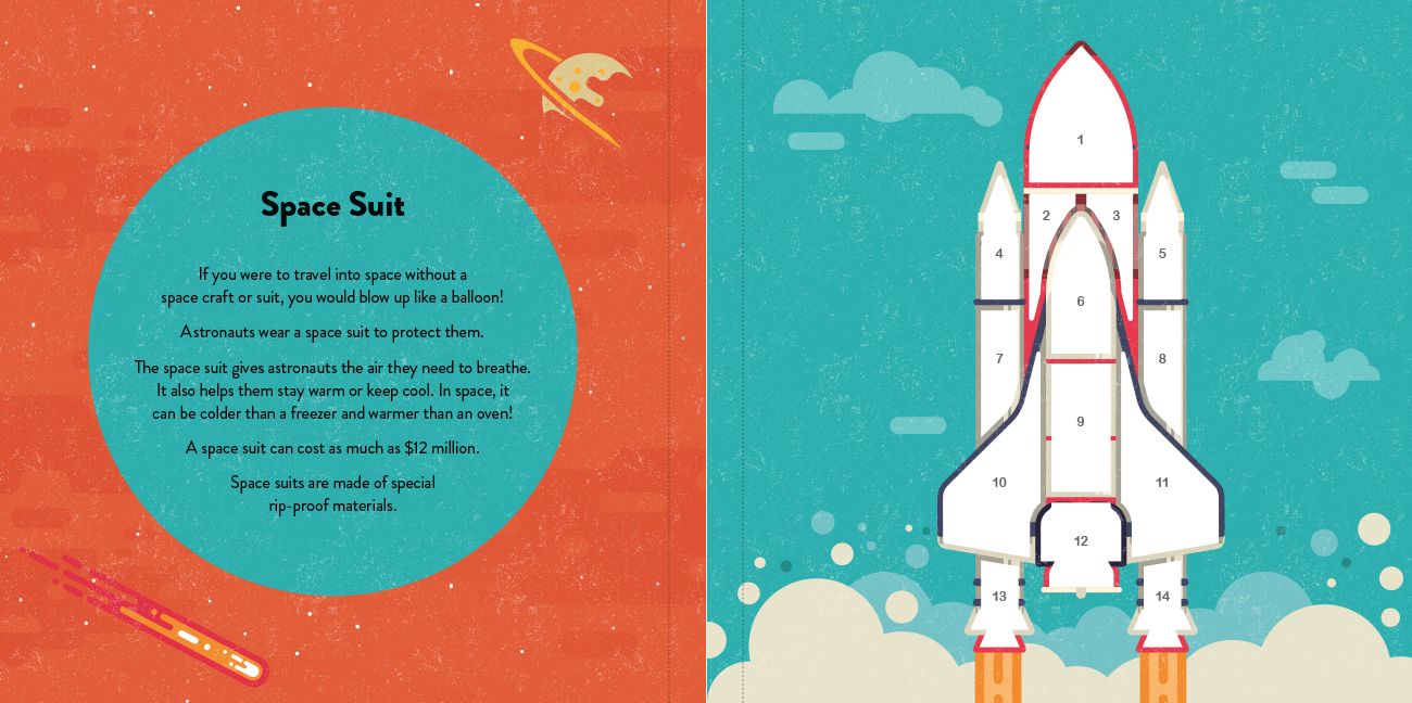 Color with Stickers: Space: 10 Pictures to Make - Includes Fun Facts!