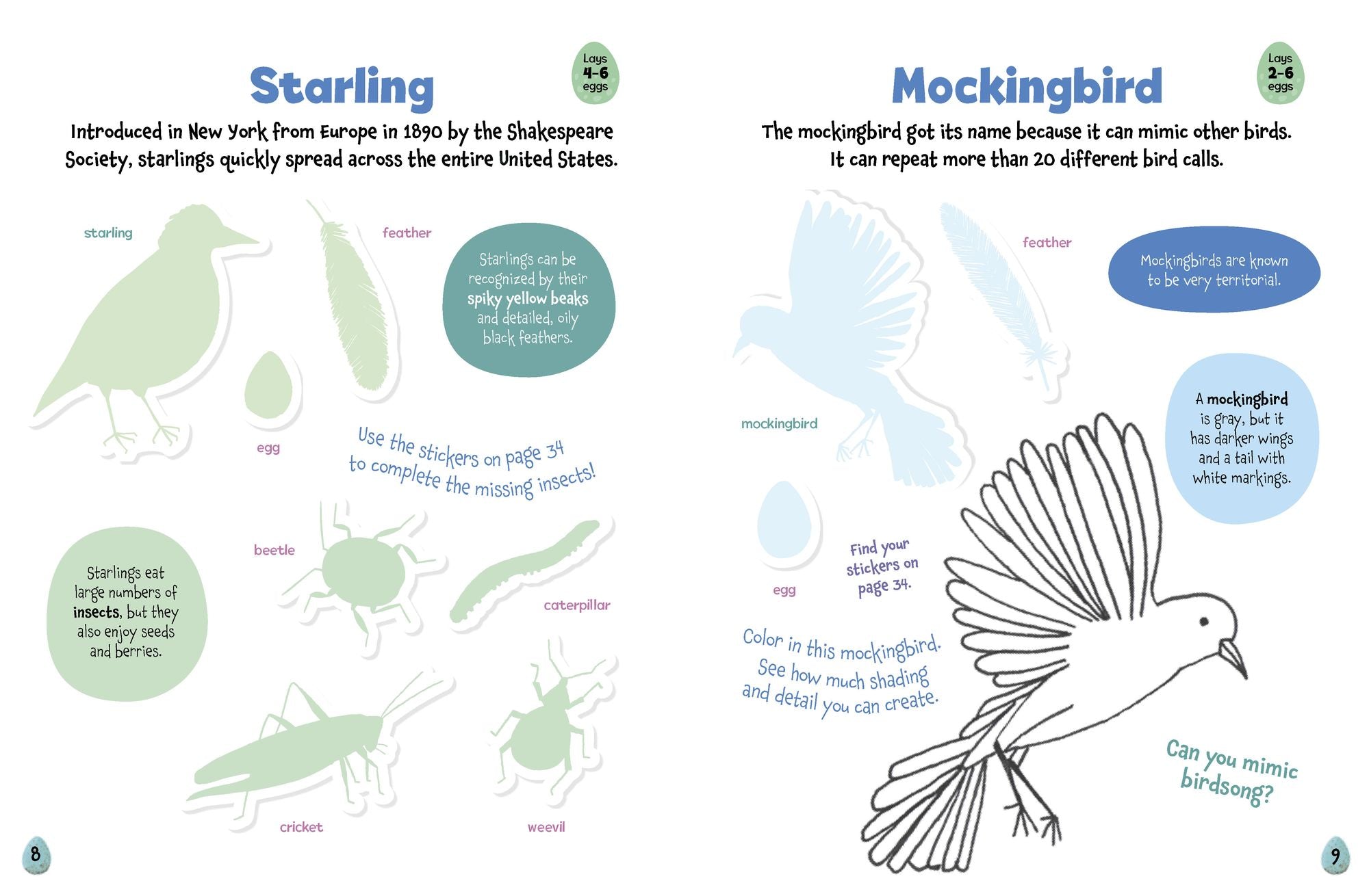All About Birds Sticker Activity Book: With 100 Stickers!