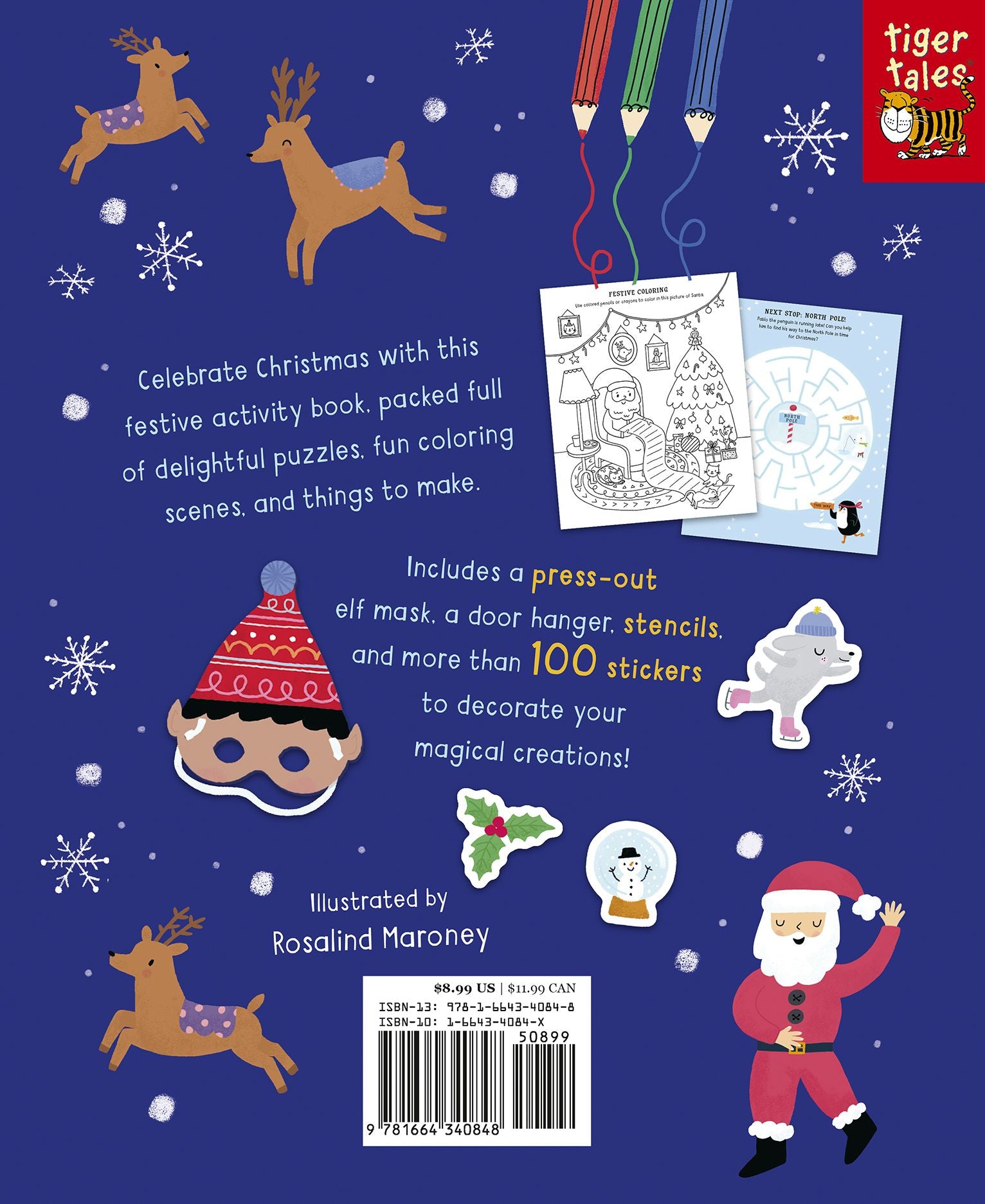 10-Minute Christmas Activities: With Stencils, Press-Outs, and Stickers!