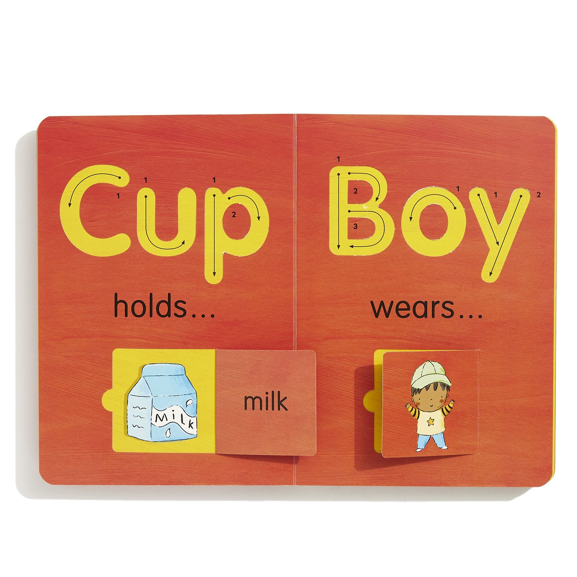 First Words: An interactive book, with tracks to trace and flaps to lift!