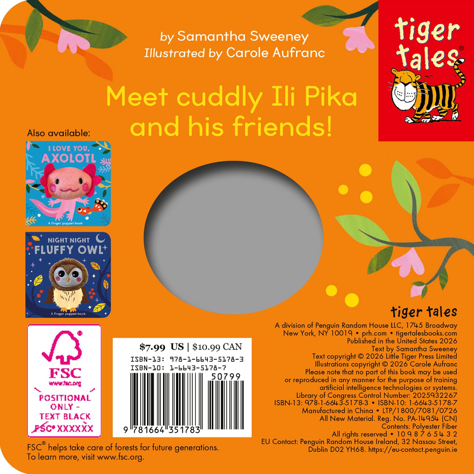 My Cuddly Ili Pika: A finger puppet book