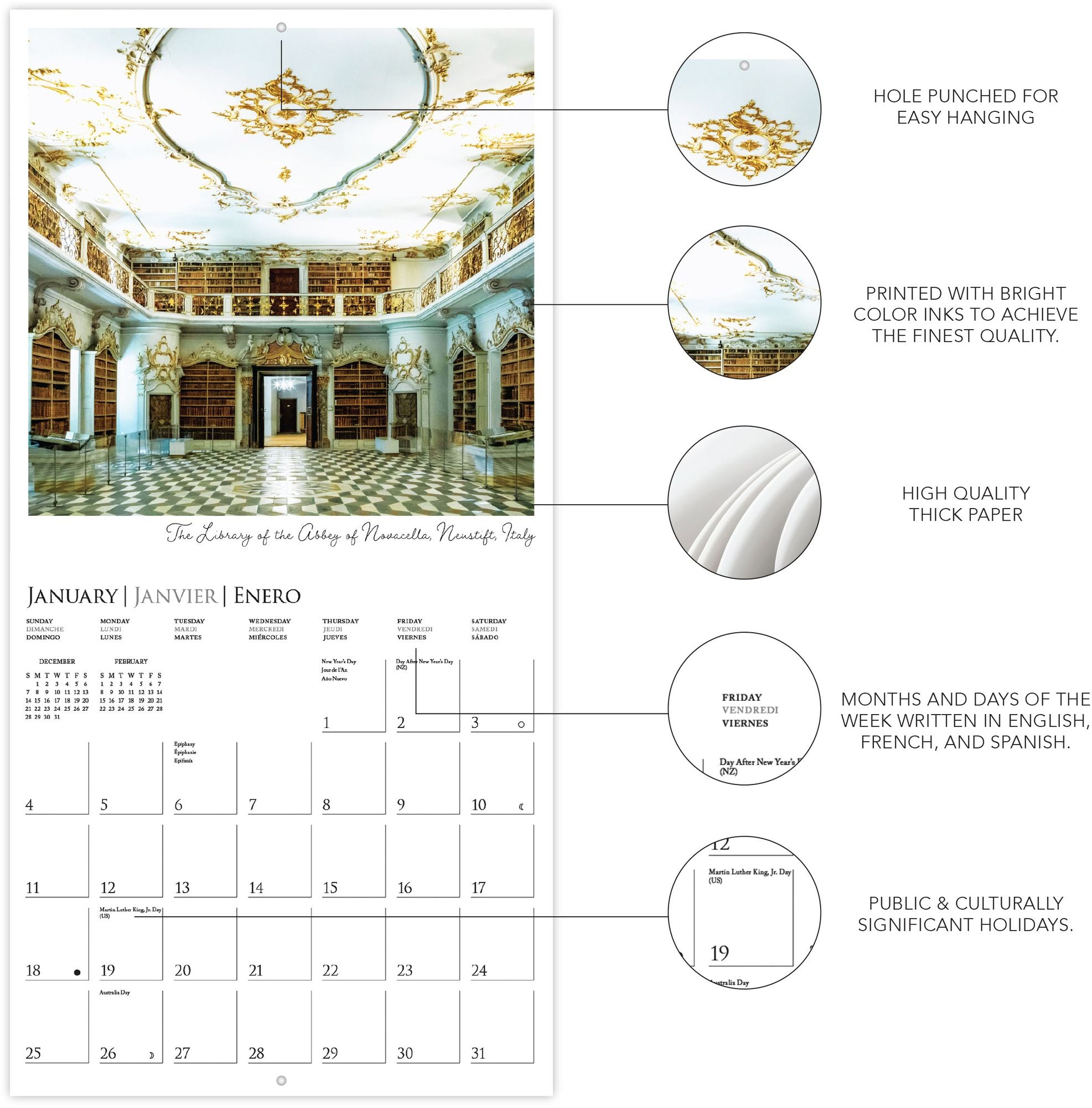 2026 Libraries Wall Calendar