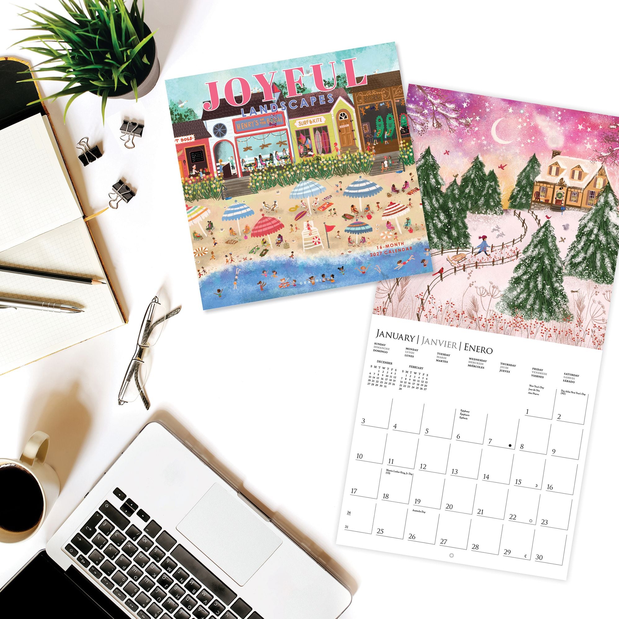 2027 Joyful Landscapes Wall Calendar