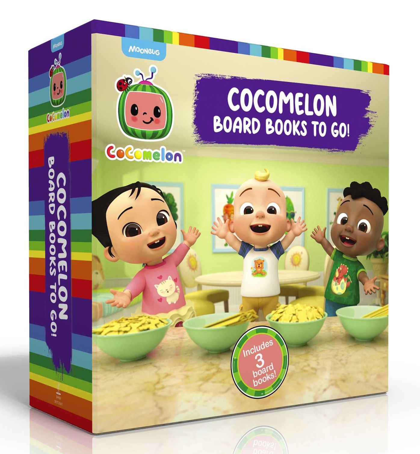 CoComelon Board Books to Go! (Boxed Set): Pasta Party!; I Like My Name; Let's Meet the Doctor!