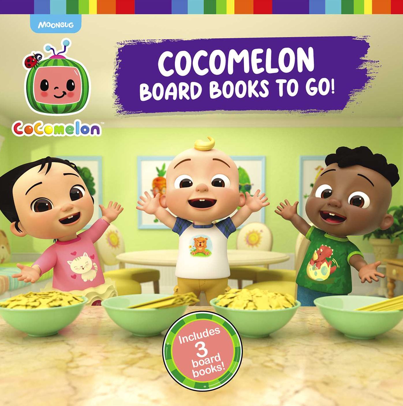 CoComelon Board Books to Go! (Boxed Set): Pasta Party!; I Like My Name; Let's Meet the Doctor!