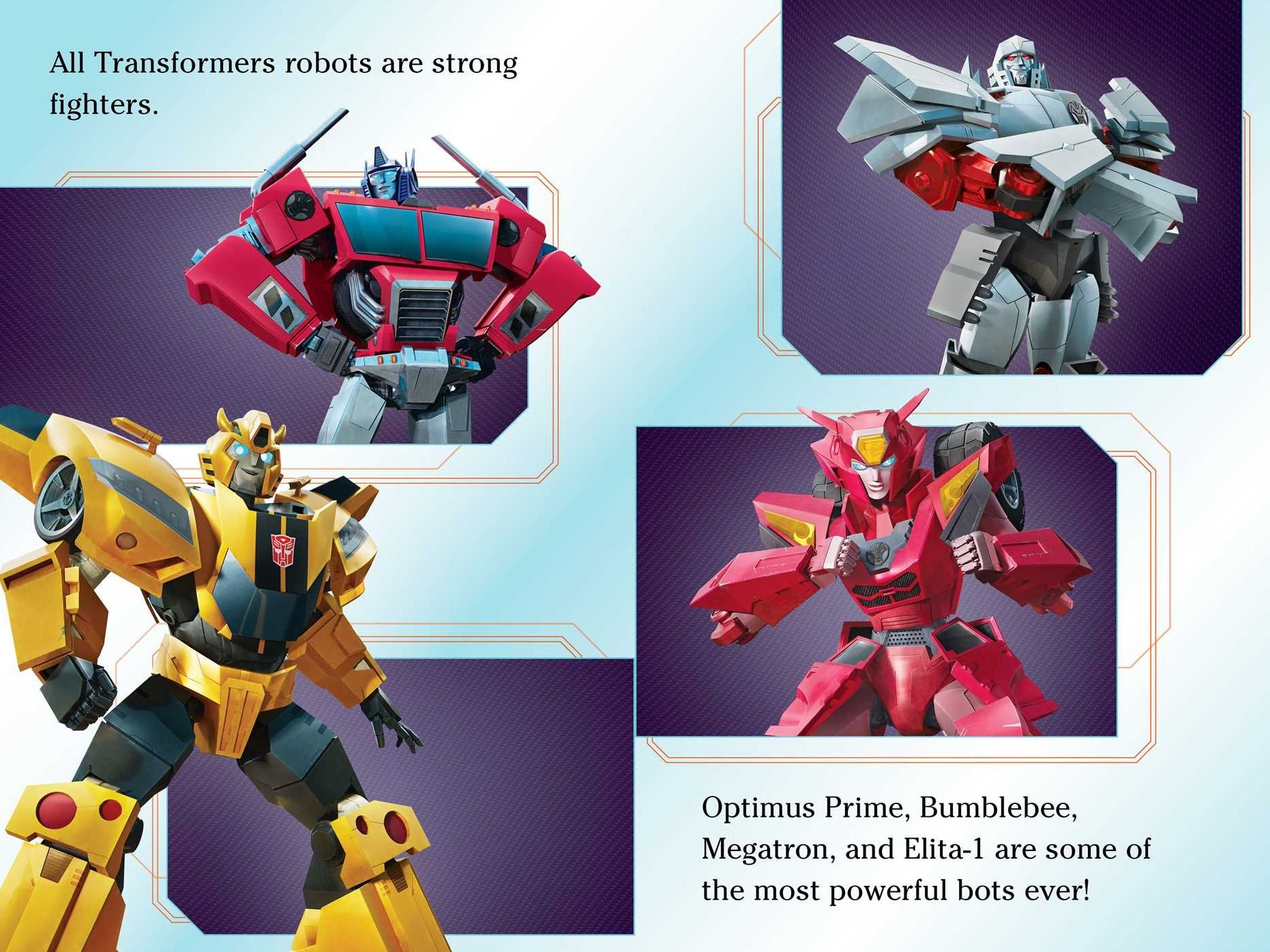 Five Terrific Transformers EarthSpark Tales!: Meet Twitch and Thrash!; It's Optimus Prime Time!; Bumblebee's Big Mission; Megatron Is Put to the Test; Robby and Mo, Ready for Action!
