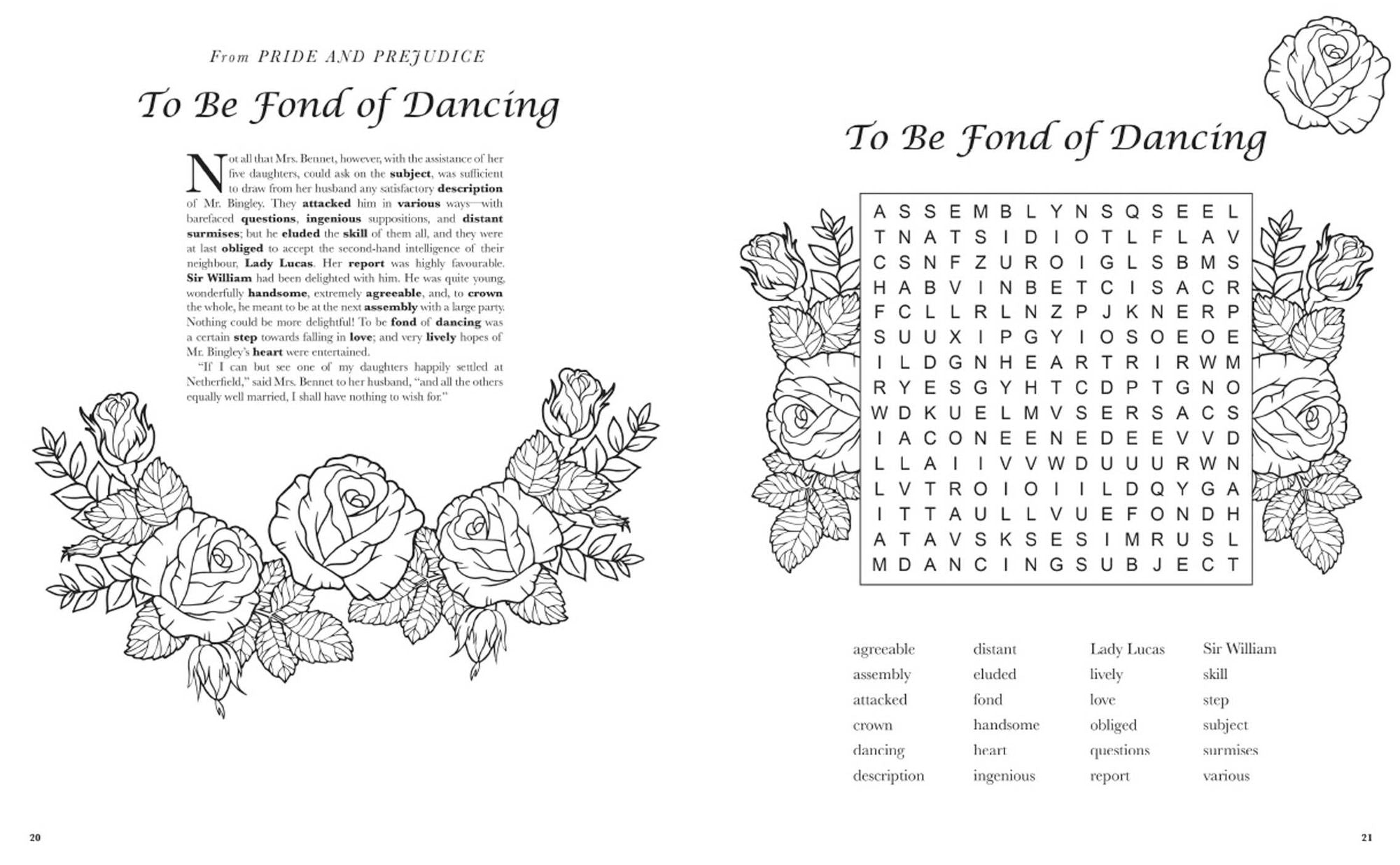 Jane Austen Word Search