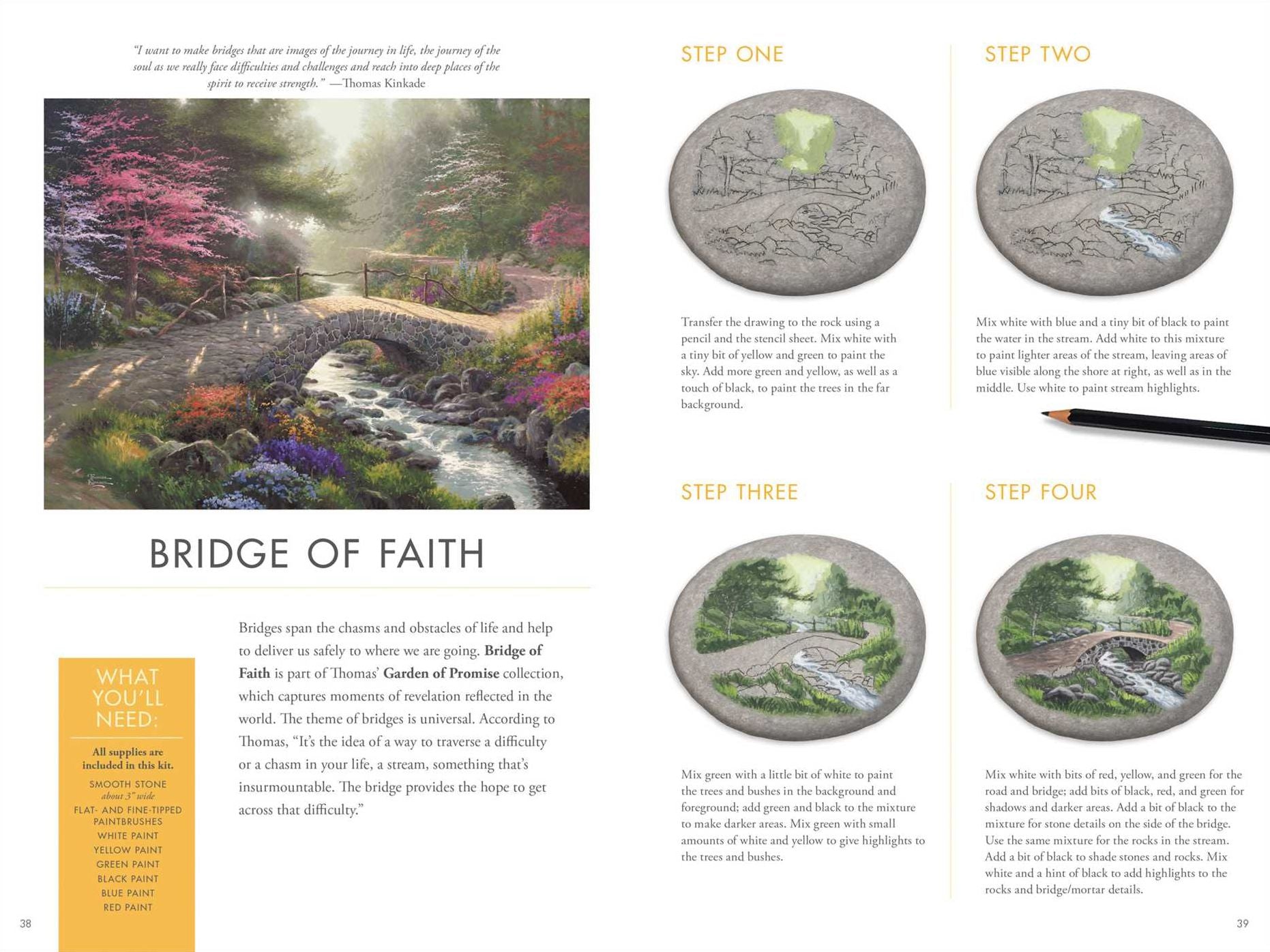 Thomas Kinkade Rock Painting