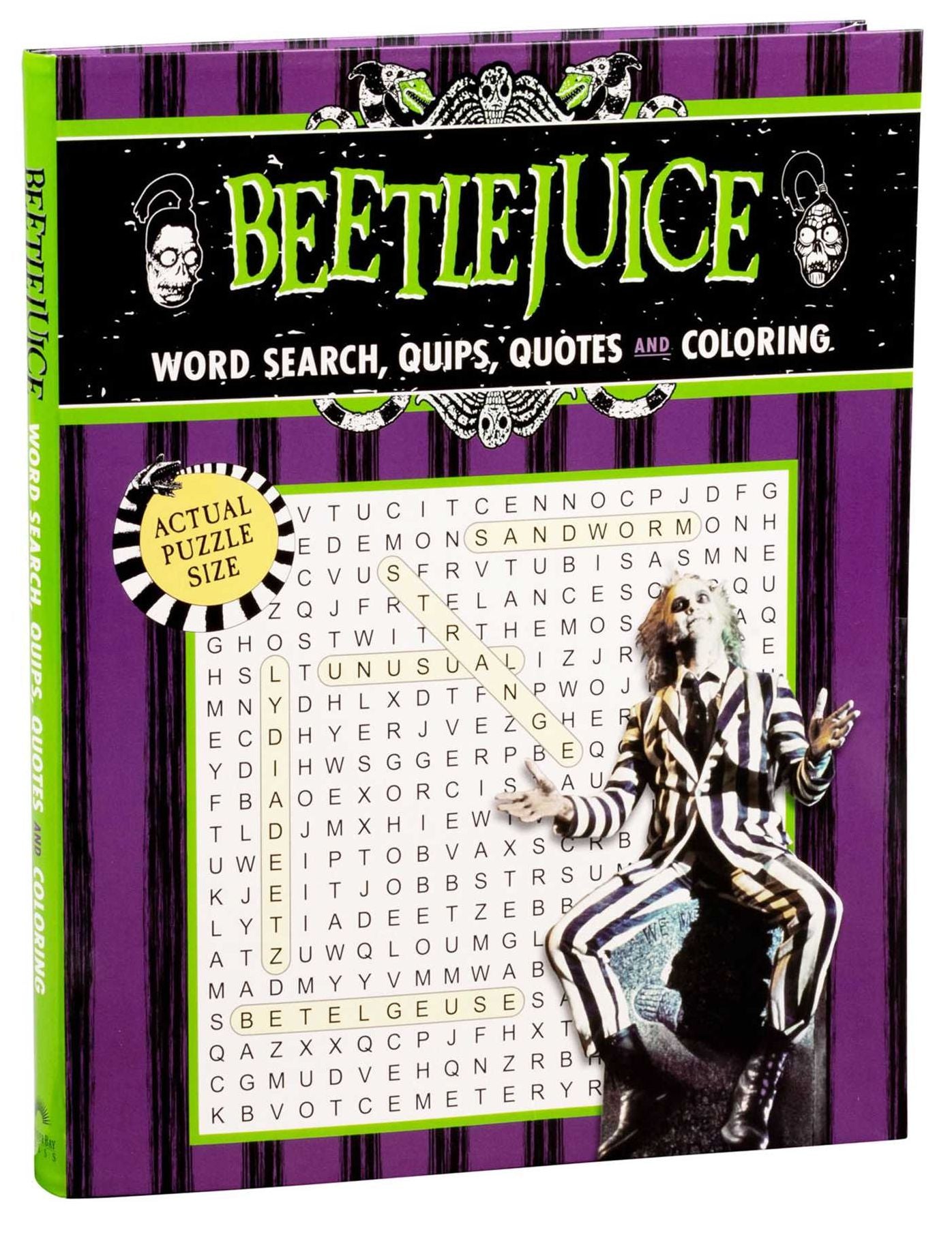 Beetlejuice Word Search, Quips, Quotes, and Coloring